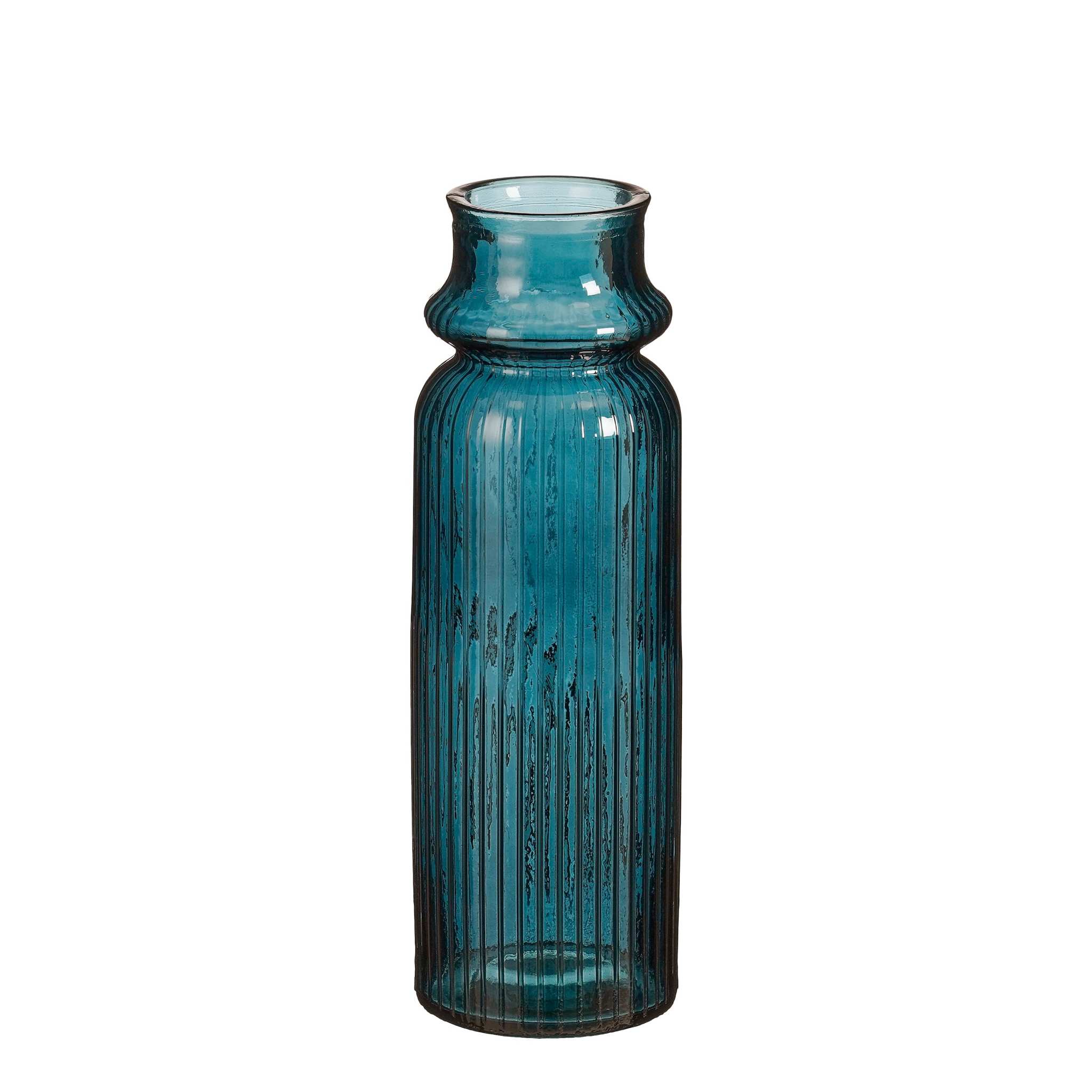 Mica Decorations Vaas Rosa - 15x15x45 cm - Glas - Turquoise
