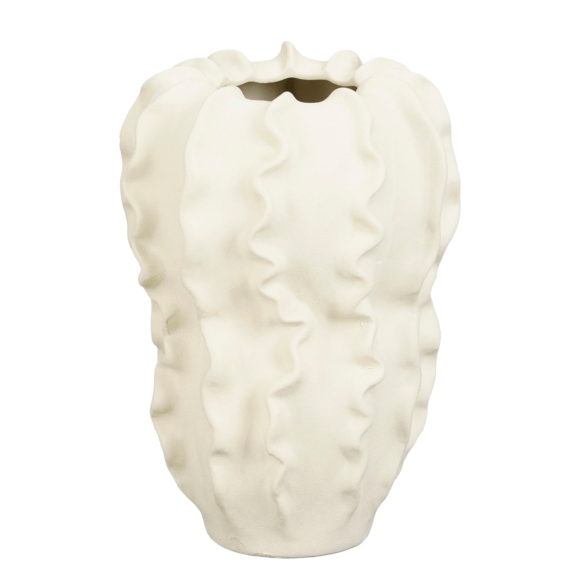 Mica Decorations Vaas Sierra - 21x21x31 cm - Keramiek - Beige