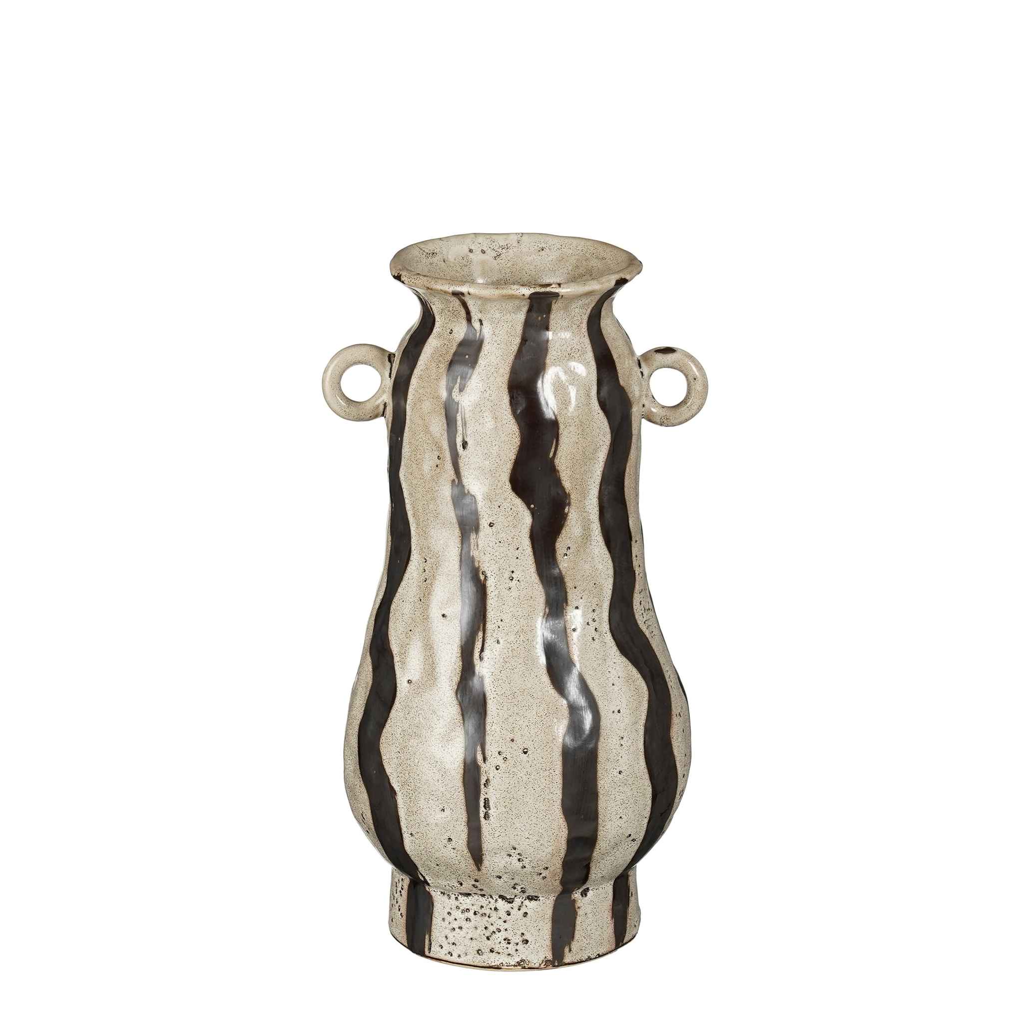 Mica Decorations Vaas Nanda - 15x15x30 cm - Keramiek - Bruin