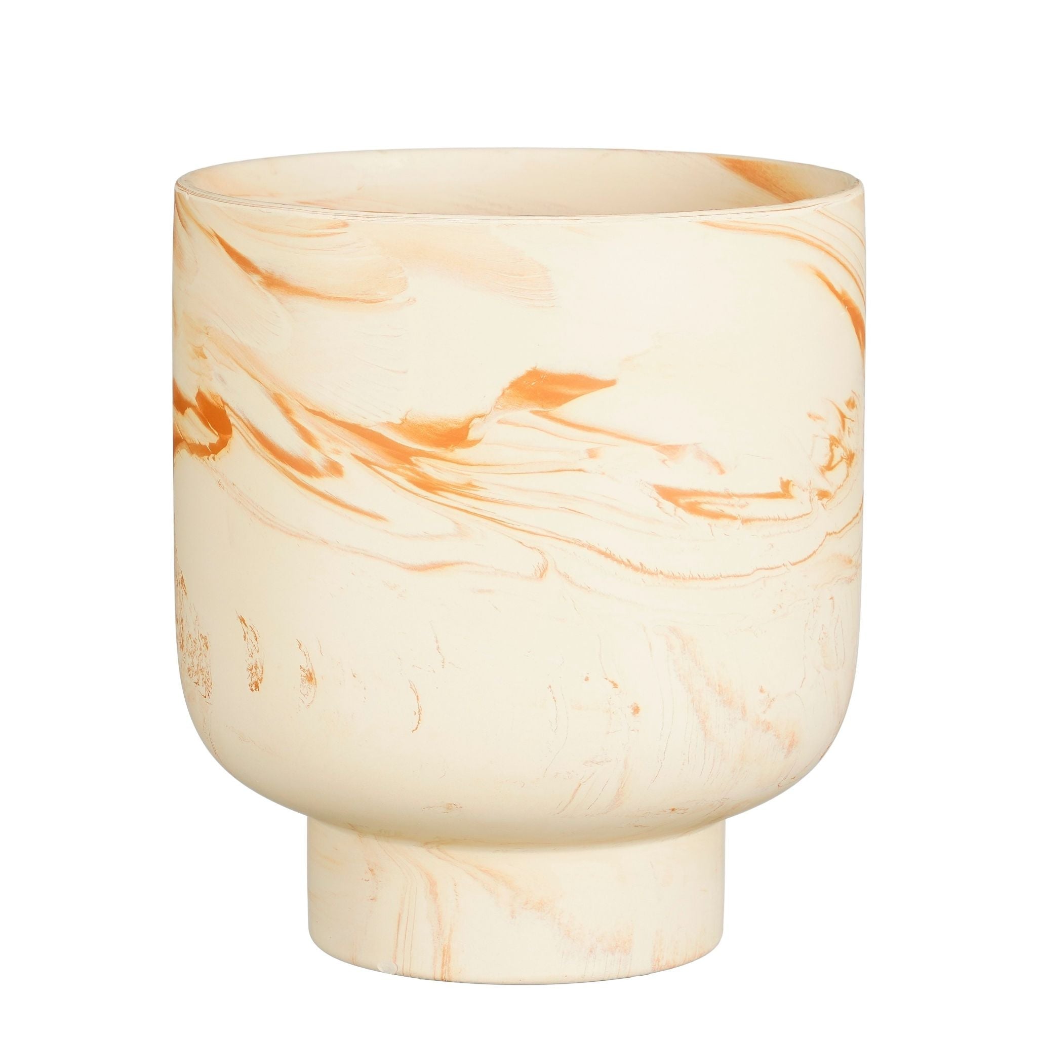 Mica Decorations Bloempot Leanne - 27x27x30 cm - Terracotta - Beige