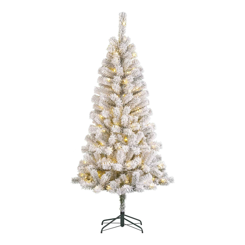 Black Box Kunstkerstboom Ague - 61x61x155 cm - PVC - Bevroren Groen - 85LED
