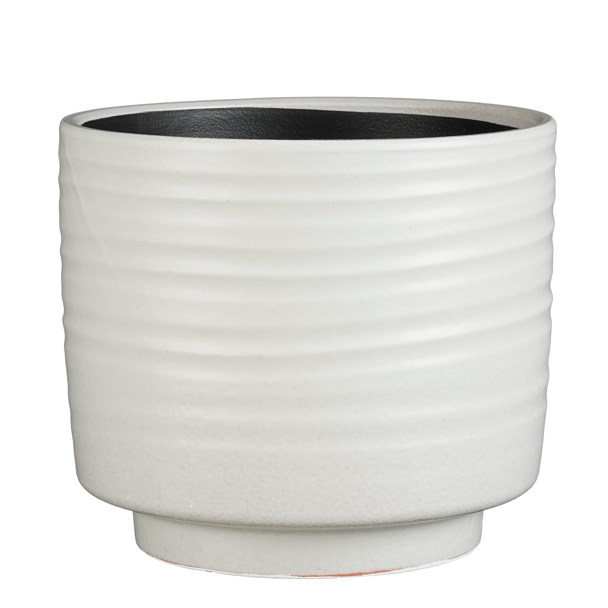 Mica Decorations Bloempot Sebas - 29x29x25 cm - Keramiek - Gebroken Wit