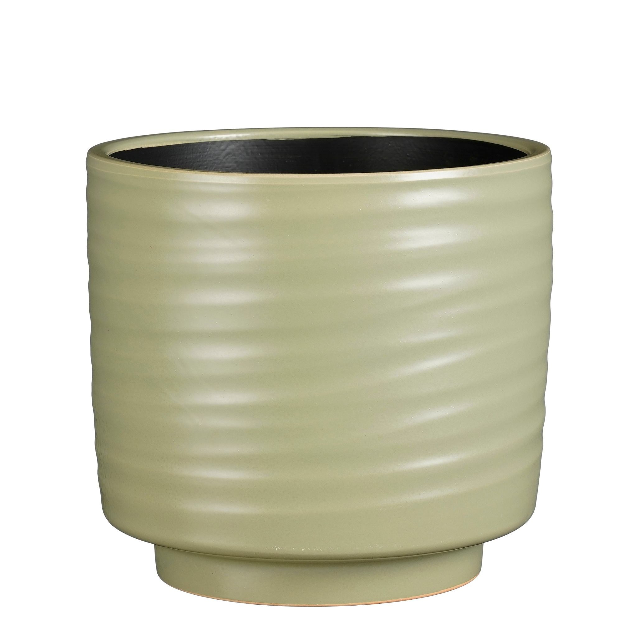 Mica Decorations Bloempot Sebas - 24x24x22 cm - Keramiek - Groen