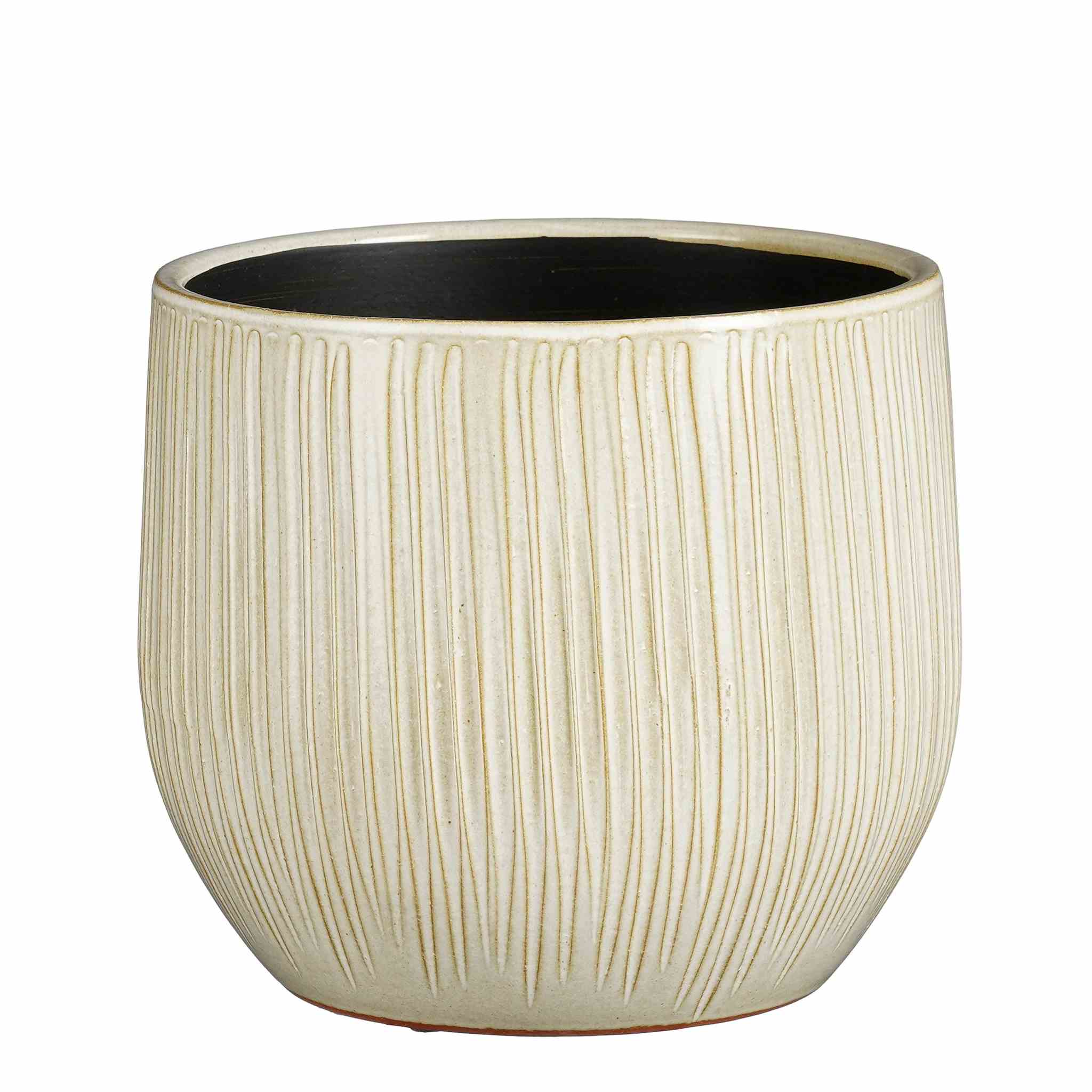 Mica Decorations Bloempot Pablo - 24x24x22 cm - Terracotta - Beige