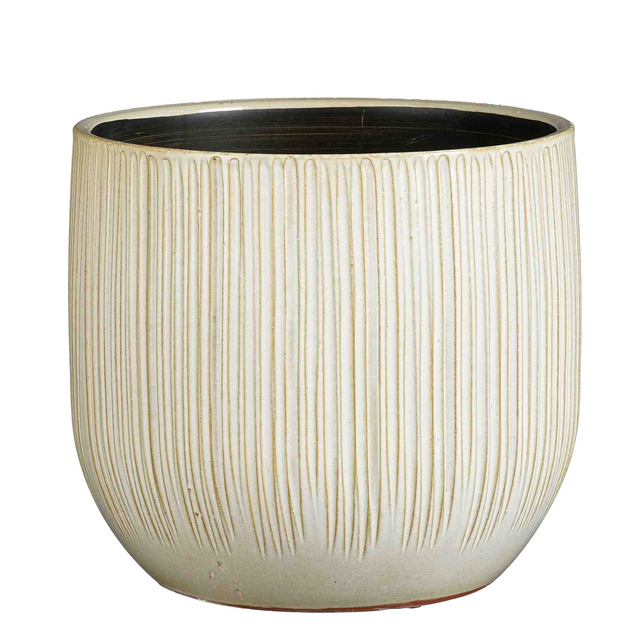 Mica Decorations Bloempot Pablo - 29x29x25 cm - Terracotta - Beige