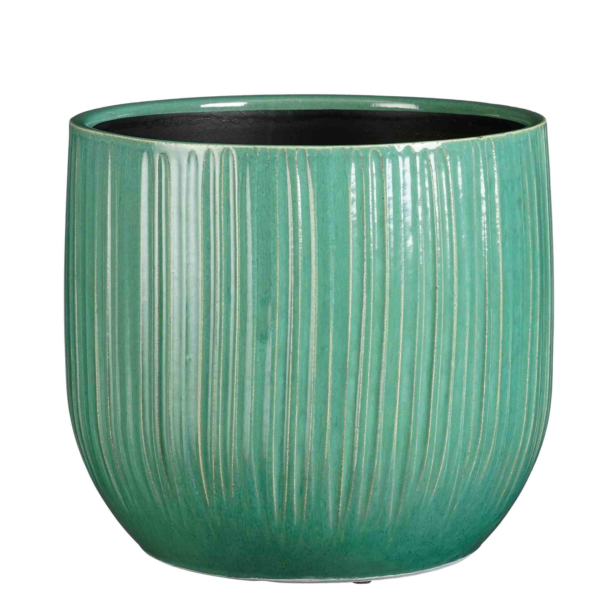Mica Decorations Bloempot Pablo - 29x29x25 cm - Keramiek - Turquoise