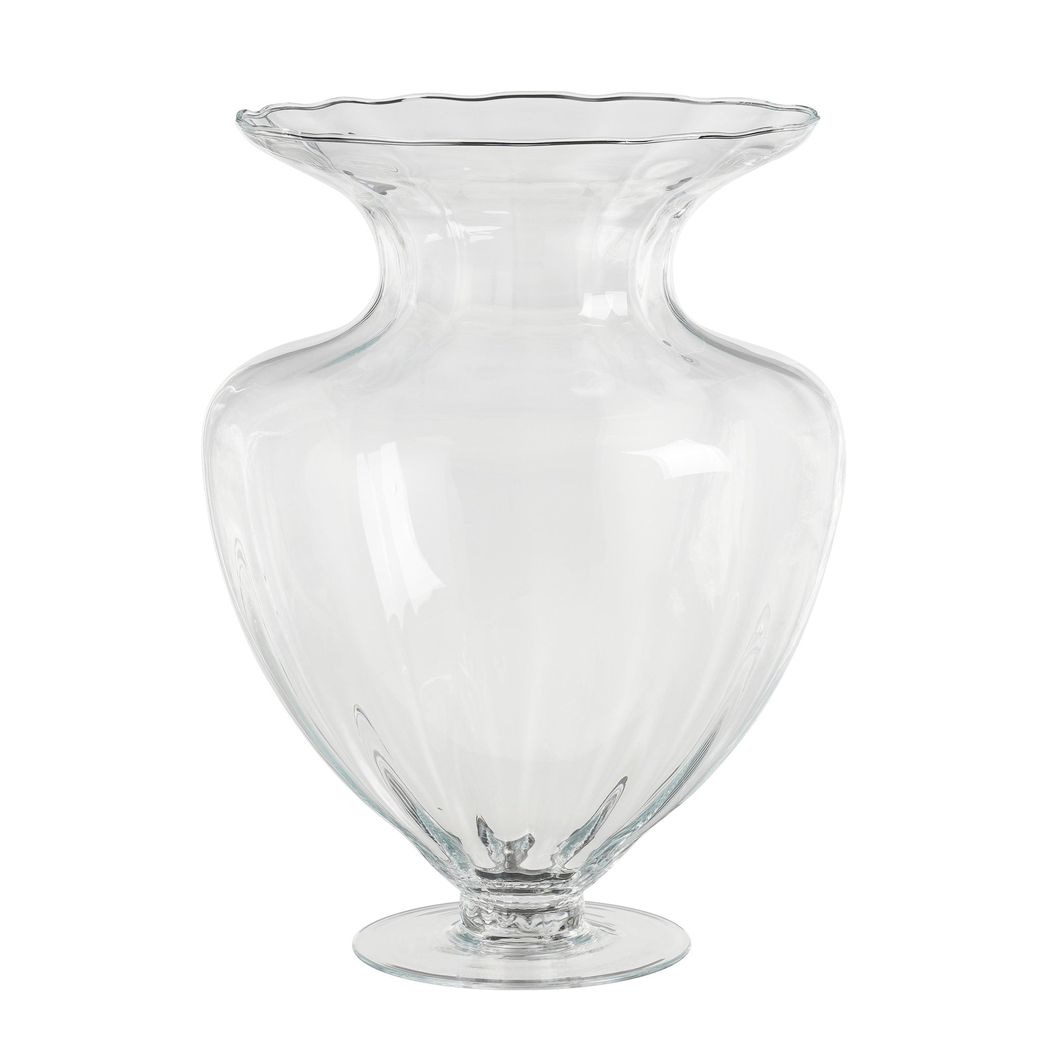 Mica Decorations Vaas Crystal - 32x32x42 cm - Glas - Transparant