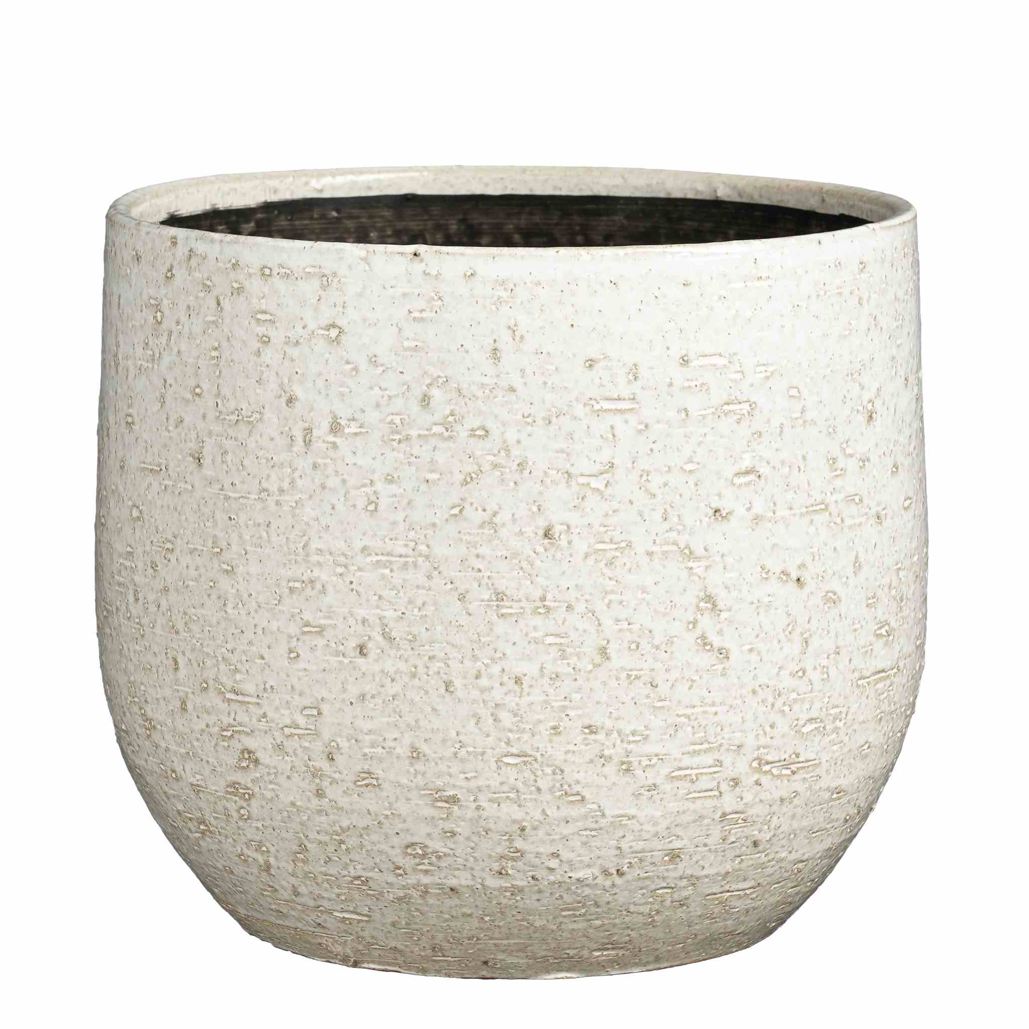 Mica Decorations Bloempot Nicolas - 29x29x25 cm - Keramiek - Wit
