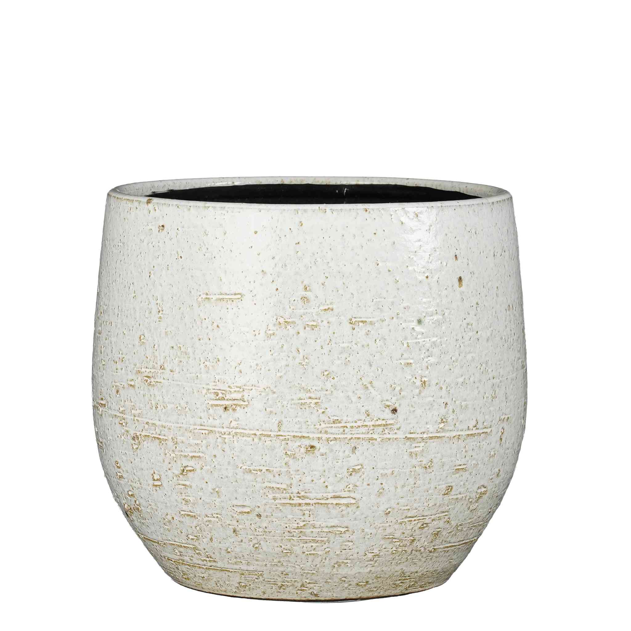 Mica Decorations Bloempot Nicolas - 33x33x28 cm - Keramiek - Wit