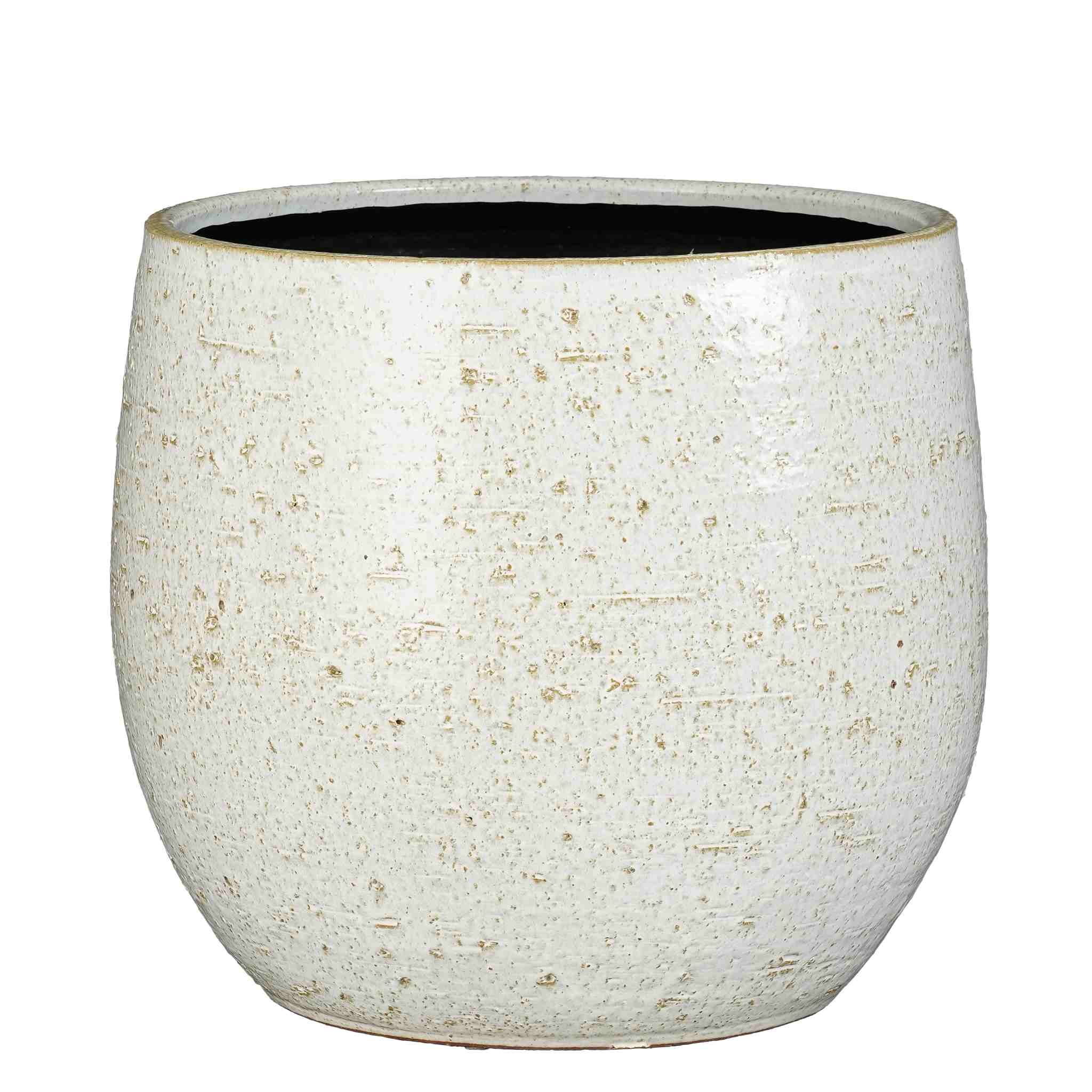 Mica Decorations Bloempot Nicolas - 38x38x34 cm - Keramiek - Wit