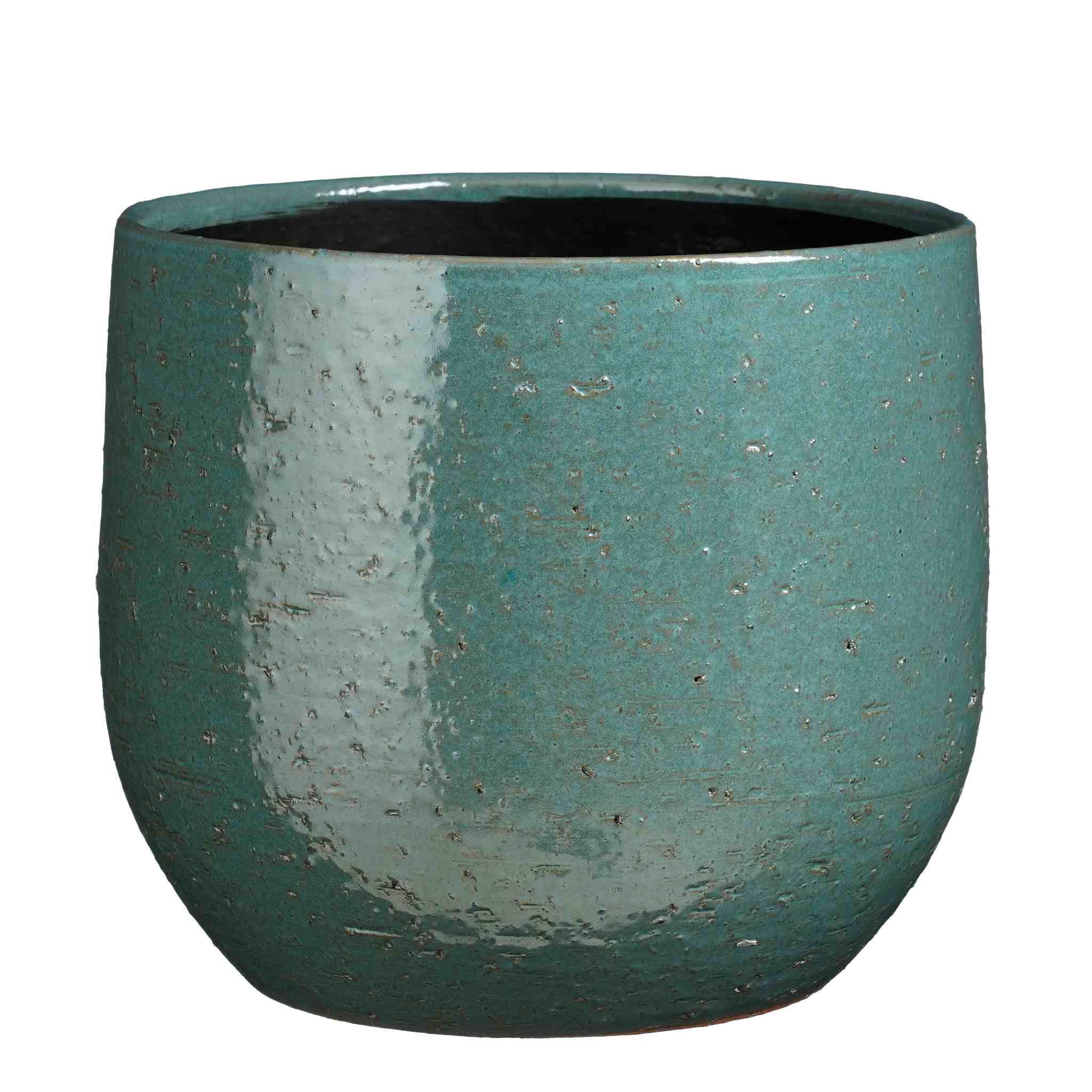Mica Decorations Bloempot Nicolas - 29x29x25 cm - Keramiek - Petrol