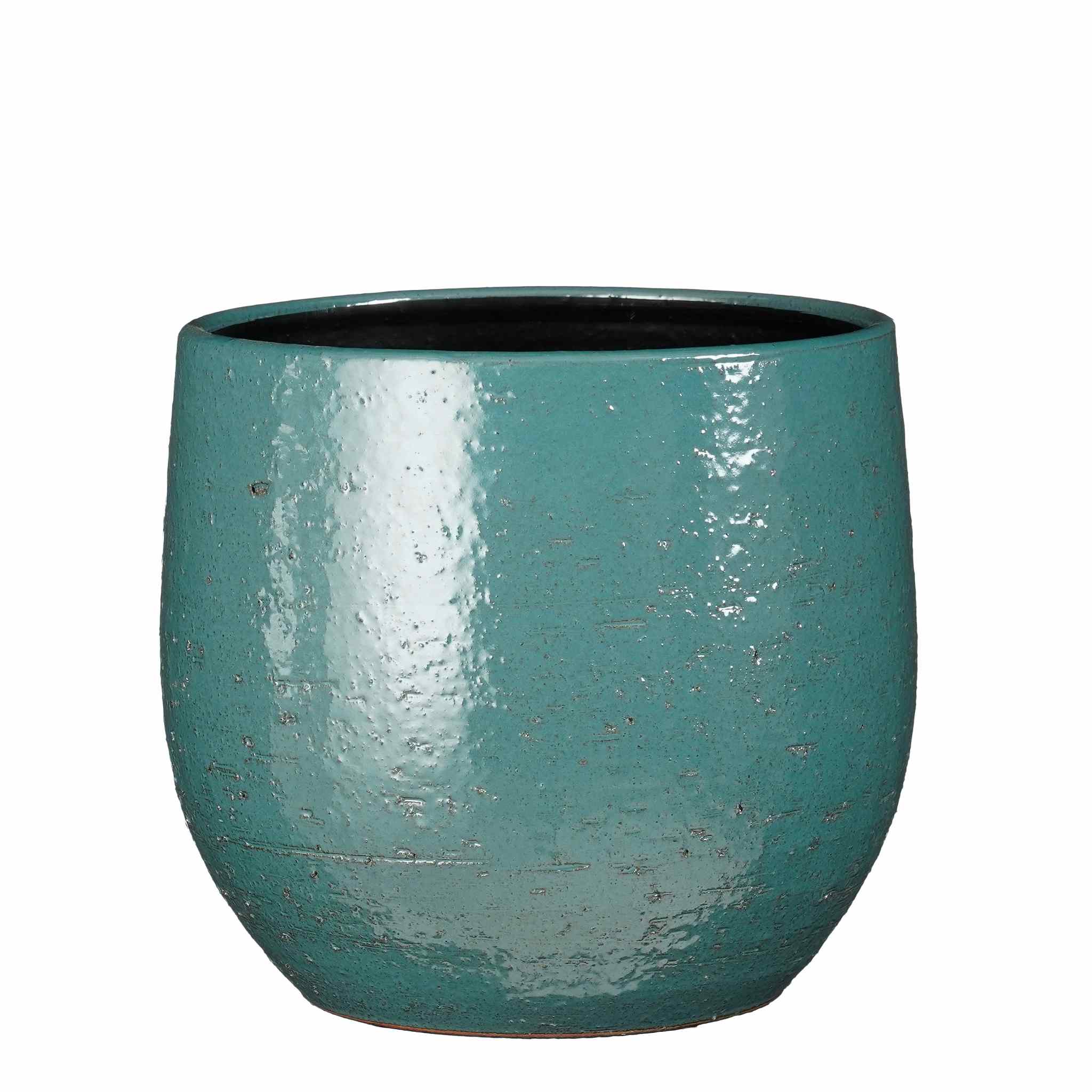 Mica Decorations Bloempot Nicolas - 33x33x28 cm - Keramiek - Petrol