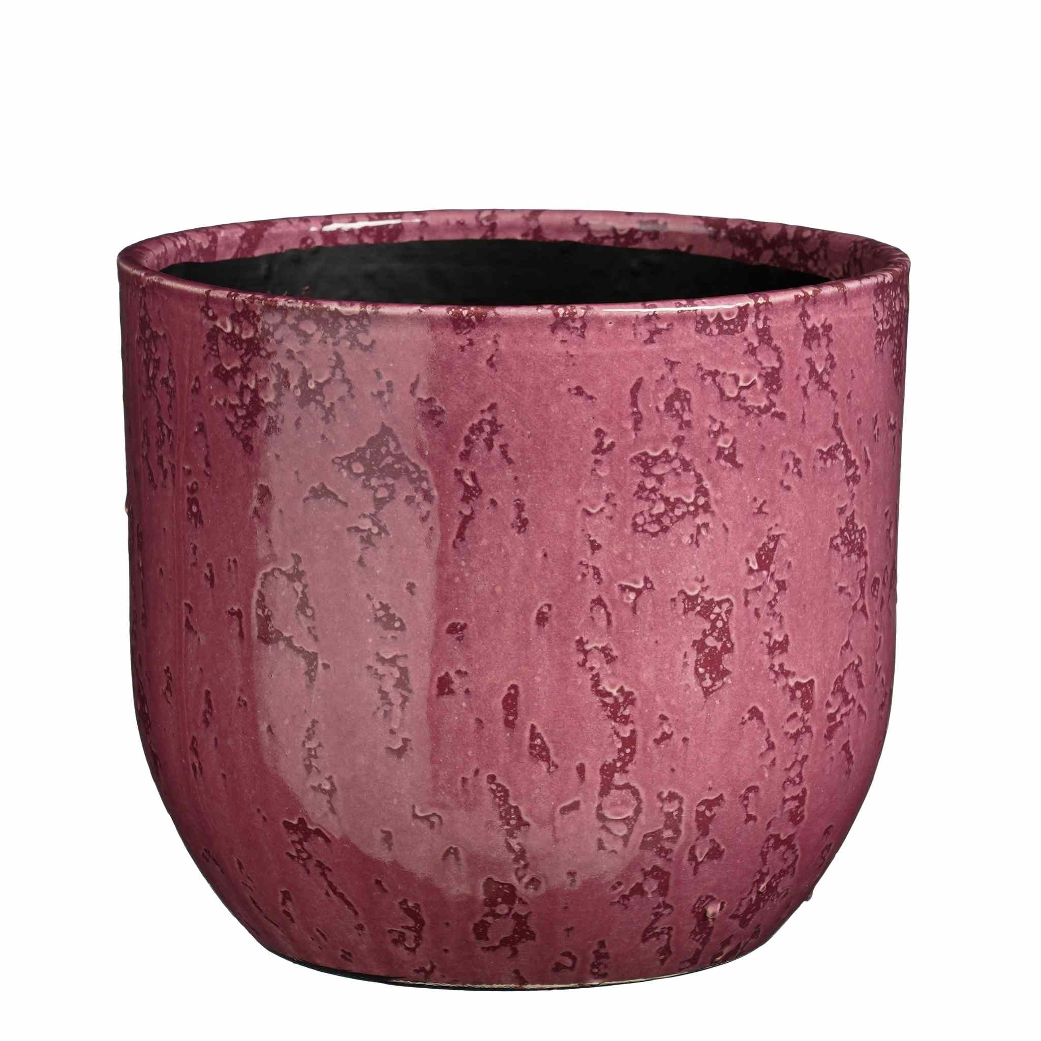 Mica Decorations Bloempot Sandro - 24x24x22 cm - Keramiek - Paars