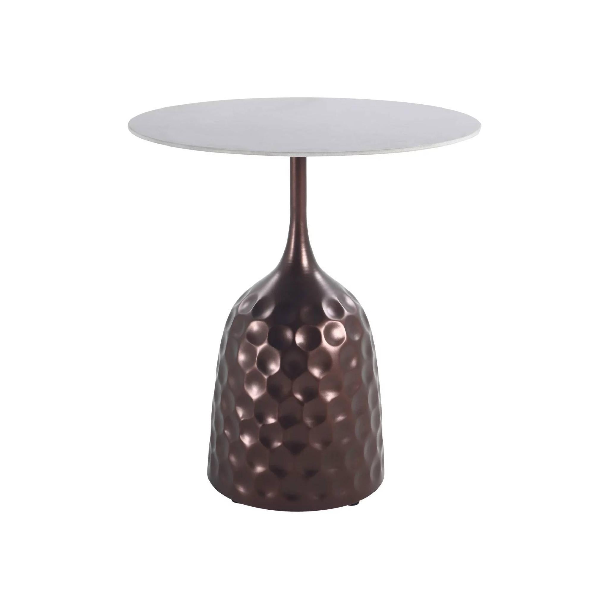PTMD Bijzettafel Anna - 50x50x55 cm - Metaal - Brons