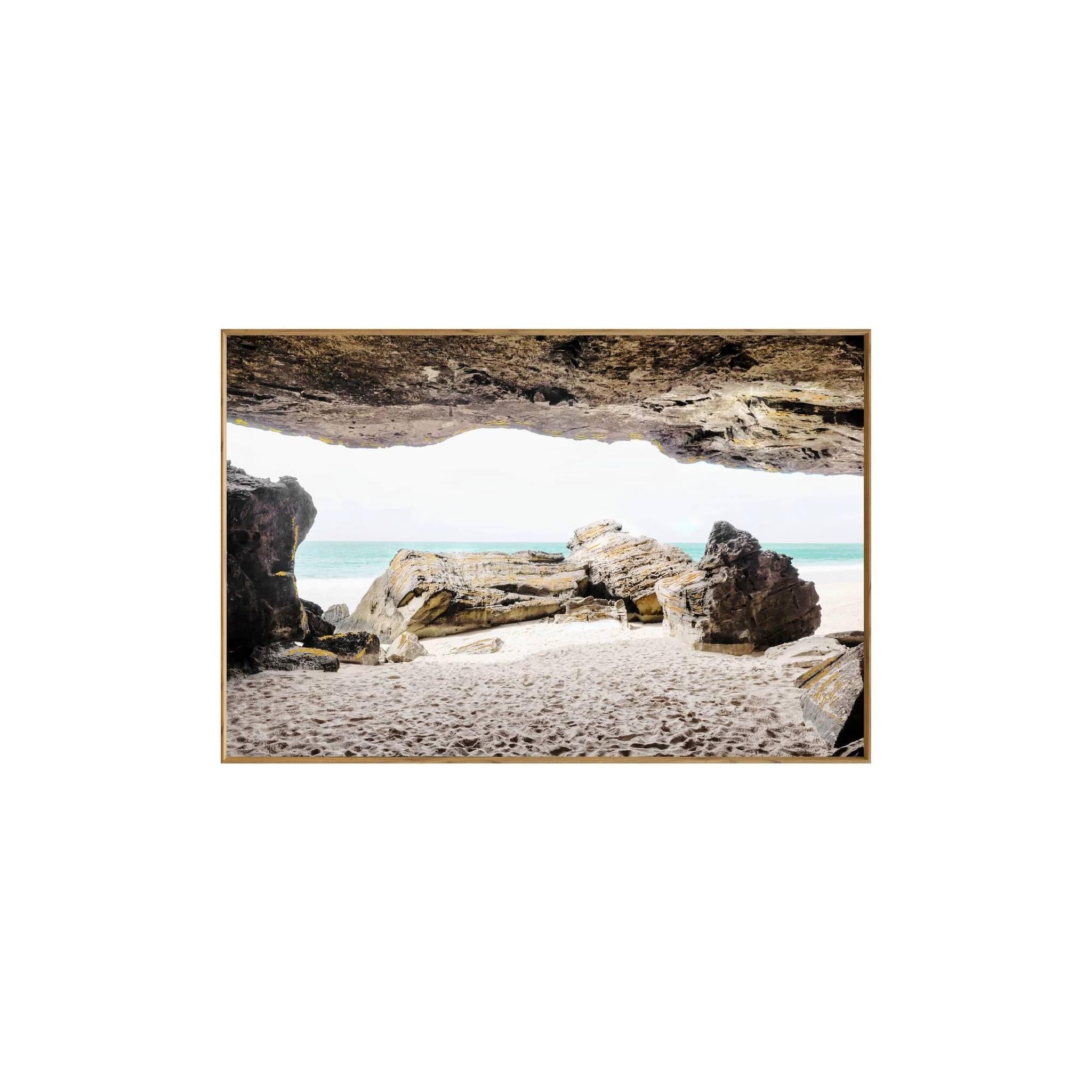 PTMD Wandpaneel Beach Cave - 120x3x80 cm - Glas - Zwart