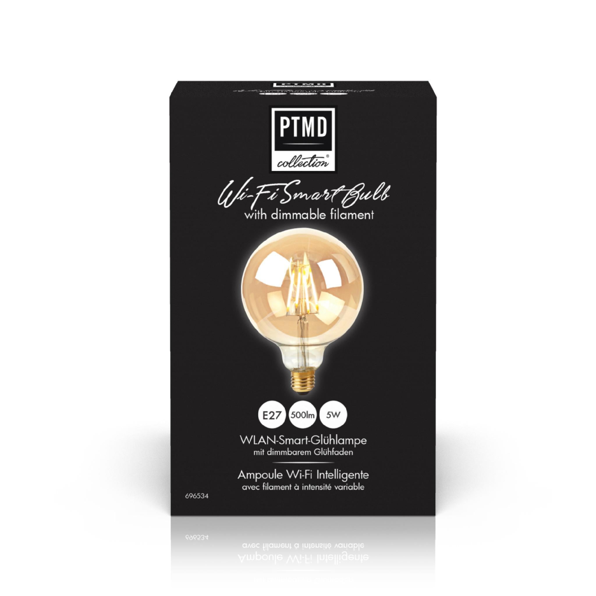 PTMD WiFi Smart LED Lamp - H17 x Ø12 cm - Goud