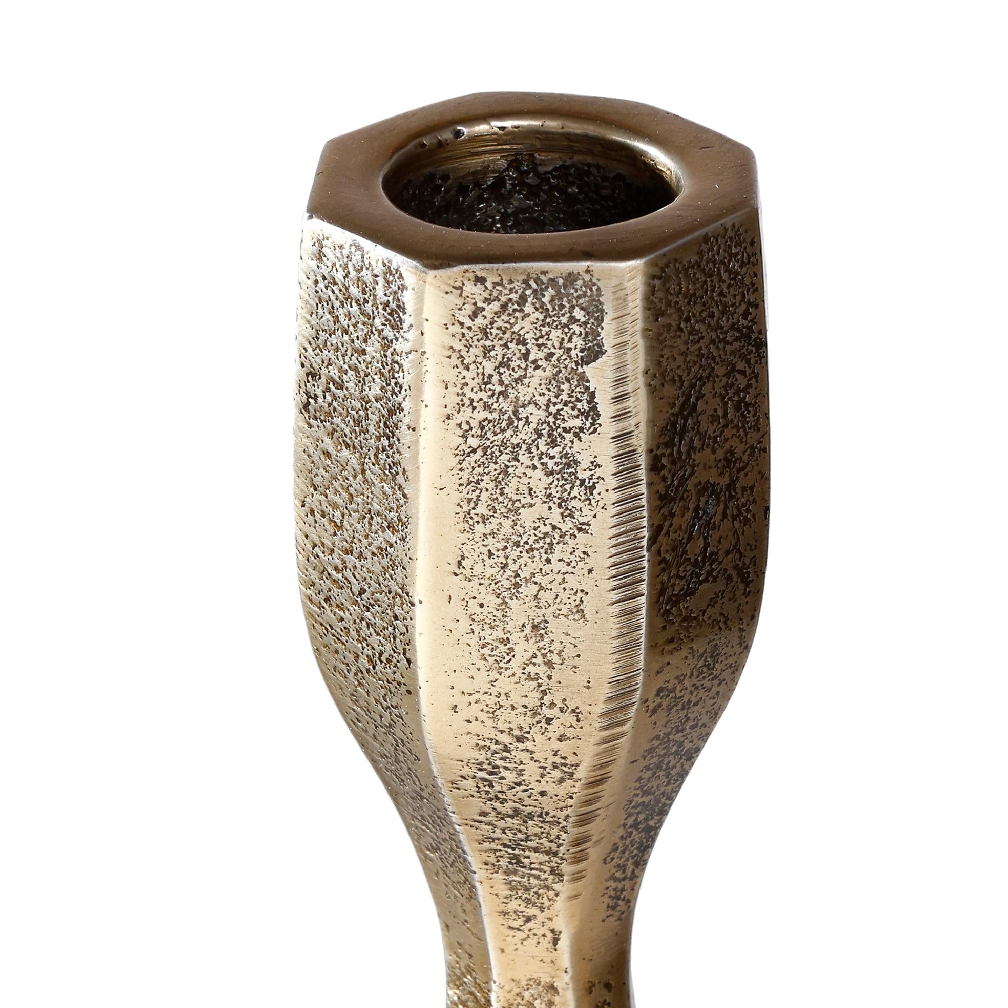 PTMD Kennet Ronde Kandelaar - H90 x Ø13 cm - Gegoten aluminium - Goud