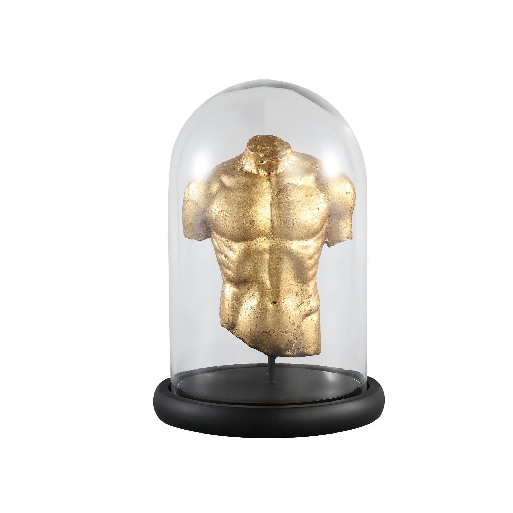 PTMD Rossa Ronde Stolp Torso - H26 x Ø17,5 cm - Glas - Goud