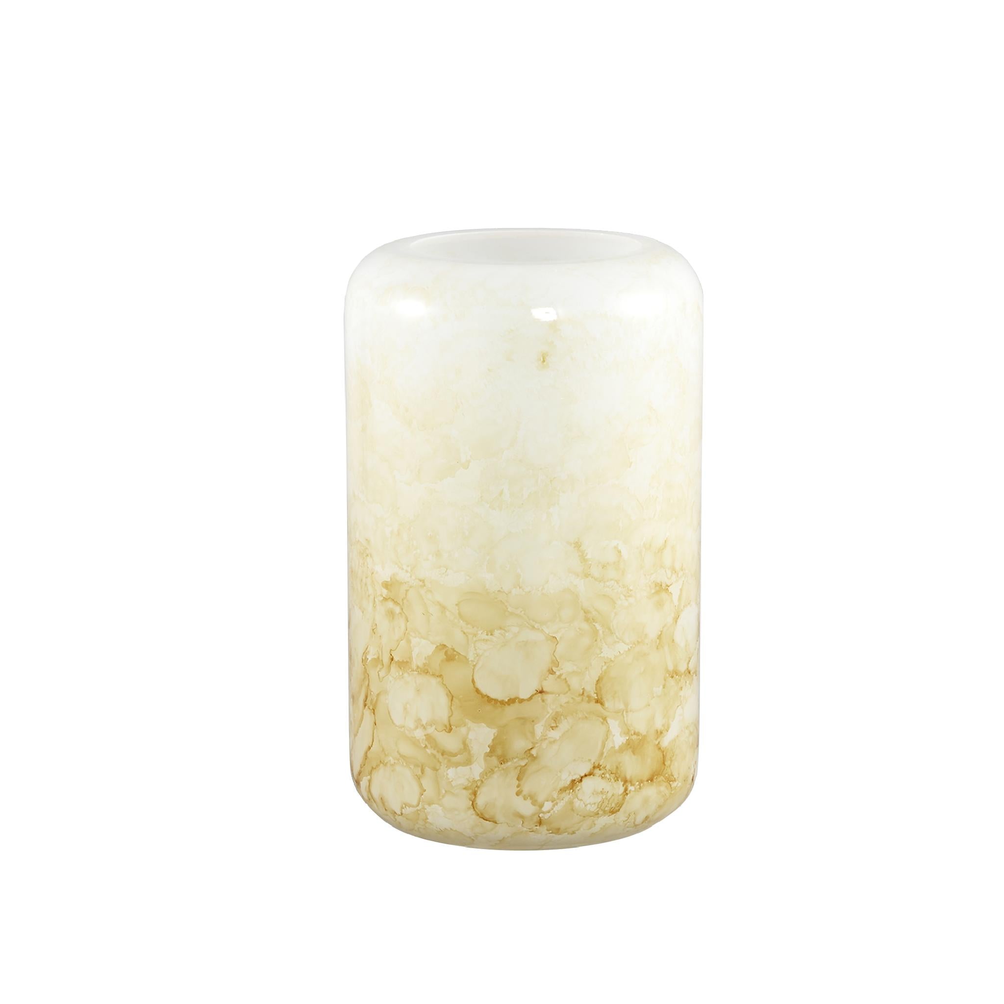 PTMD Urish Vaas - 13 x 13 x 20,5 cm  - Glas - Geel