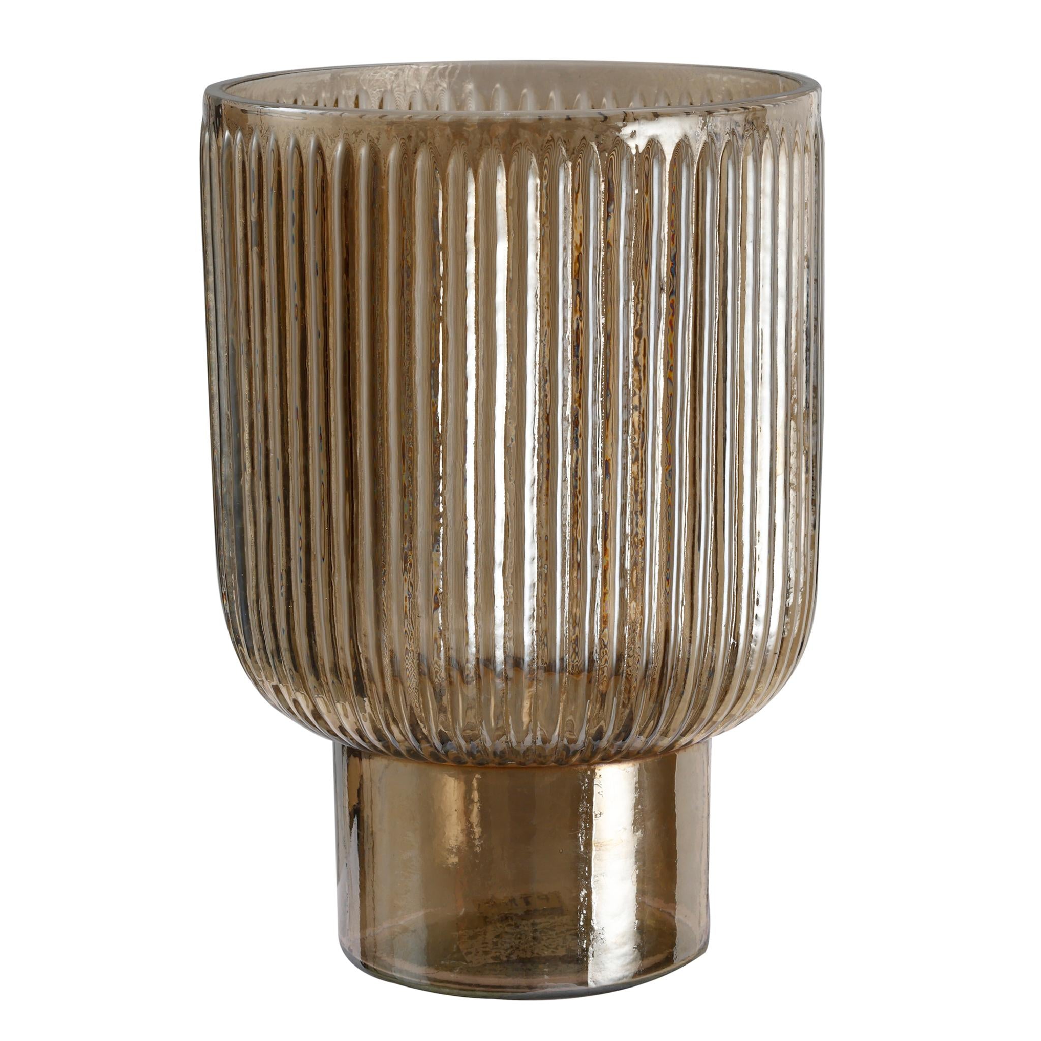 PTMD Danila Windlicht - 14,5 x 14,5 x 21 cm  - Glas - Bruin