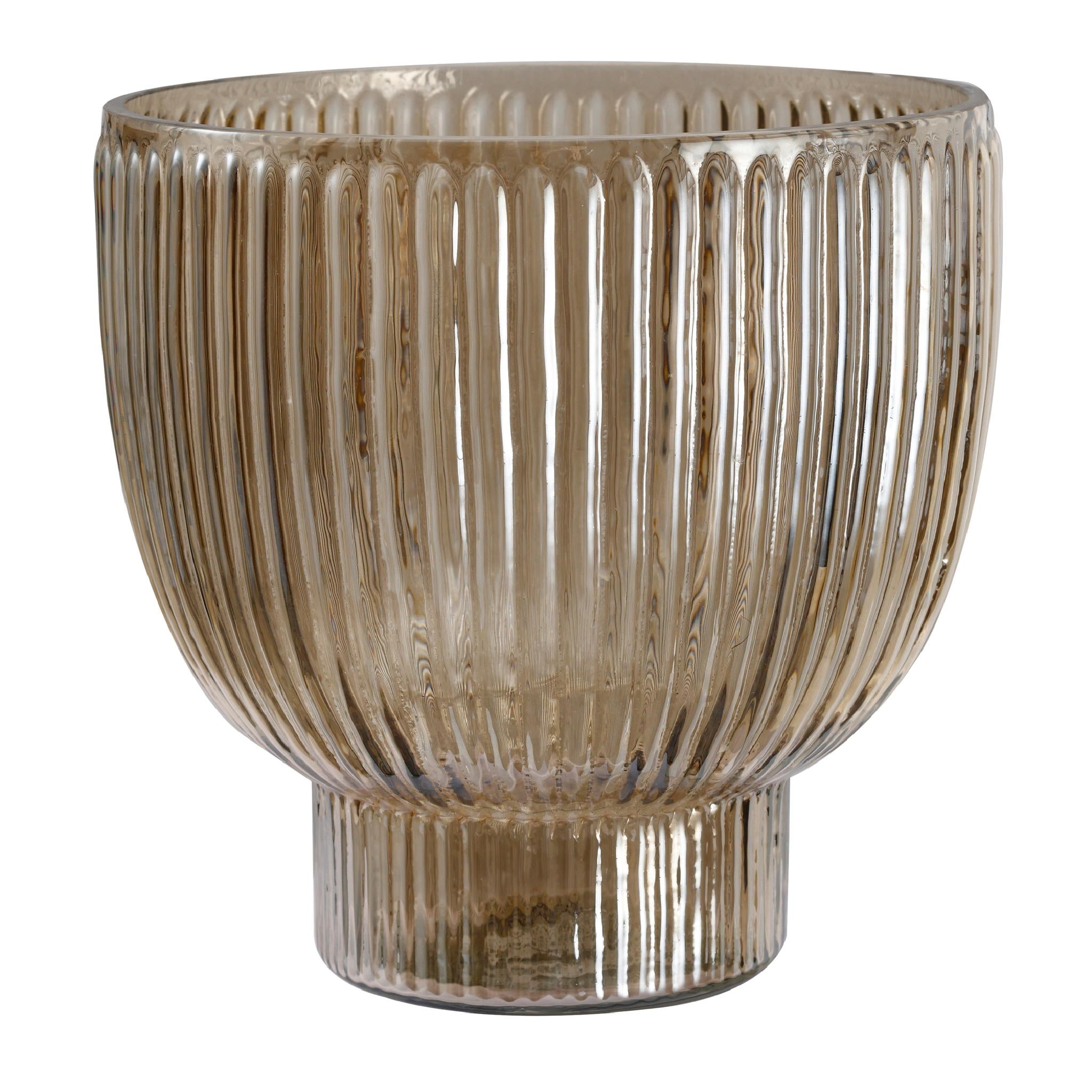 PTMD Danila Windlicht - 15 x 15 x 15 cm  - Glas - Bruin