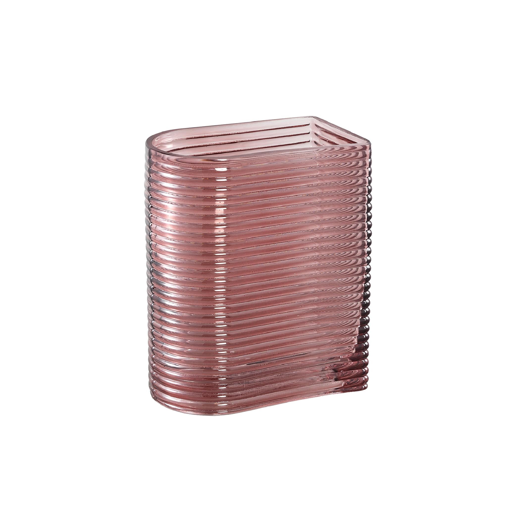 PTMD Lino Vaas - 14 x 8 x 17 cm  - Glas - Rood