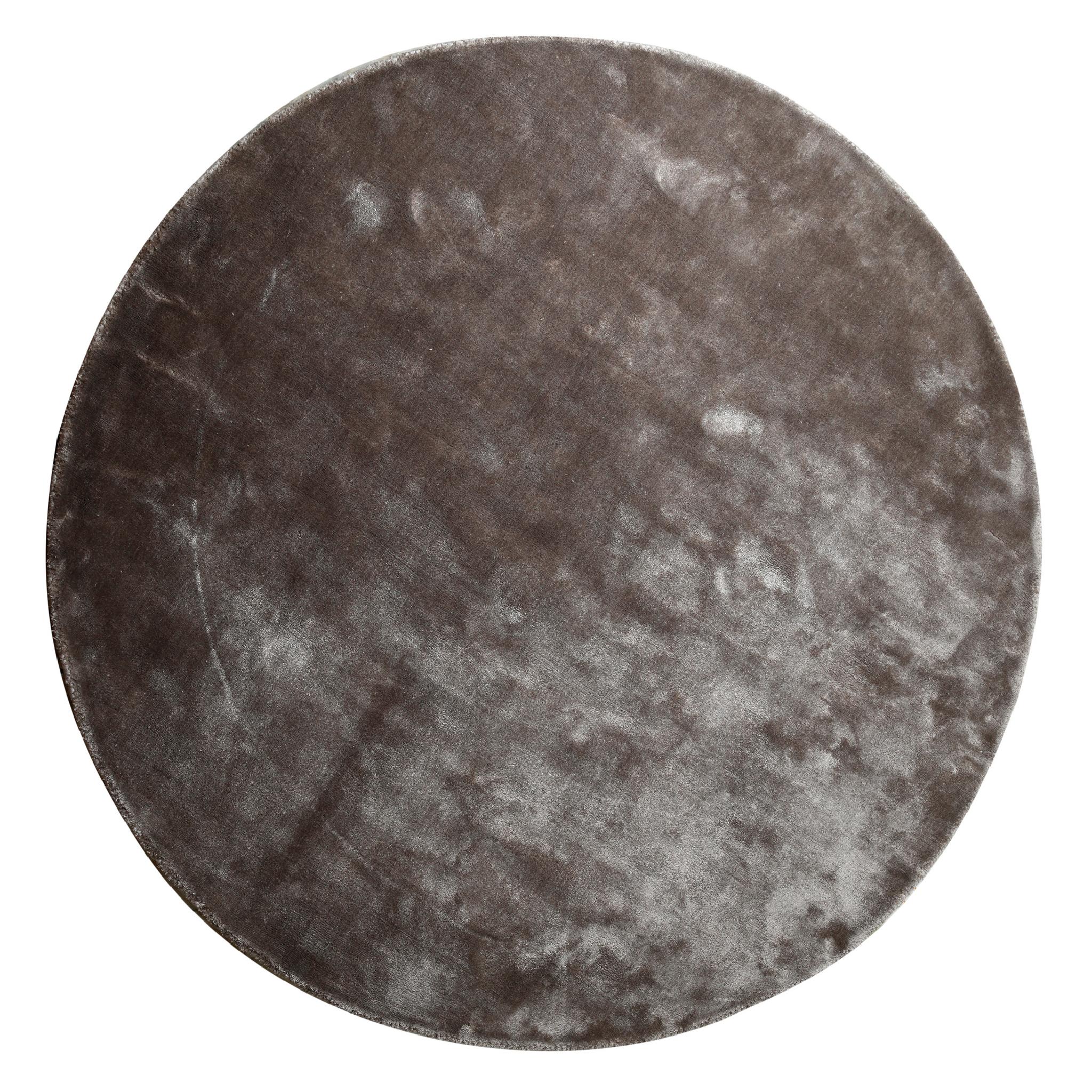 PTMD Flavia Rond Tapijt - H1 x Ø160 cm - Viscose - Grijs