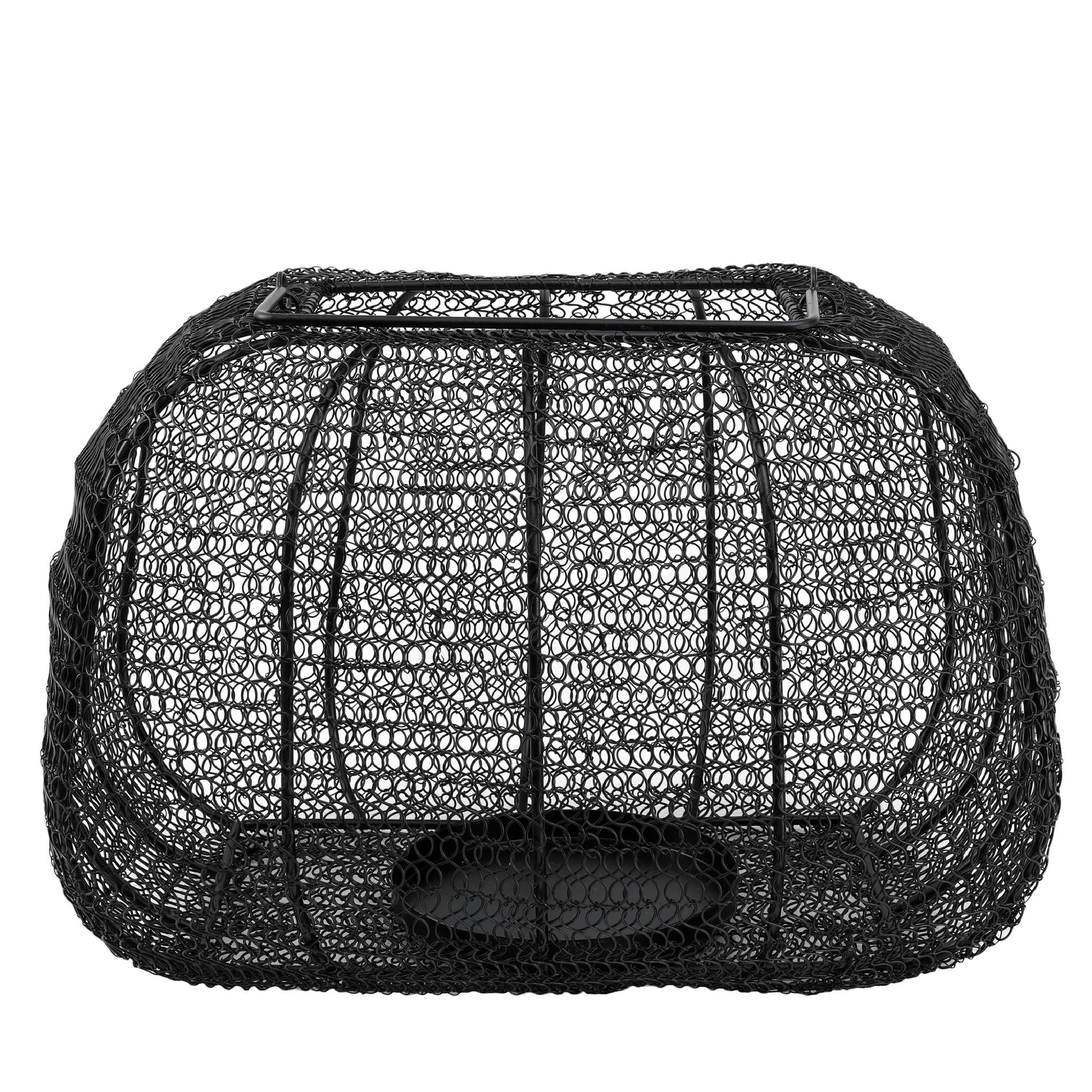 PTMD Rayna Vierkante Lantaarn - 35 x 24 x 22 cm - Metaal - Zwart