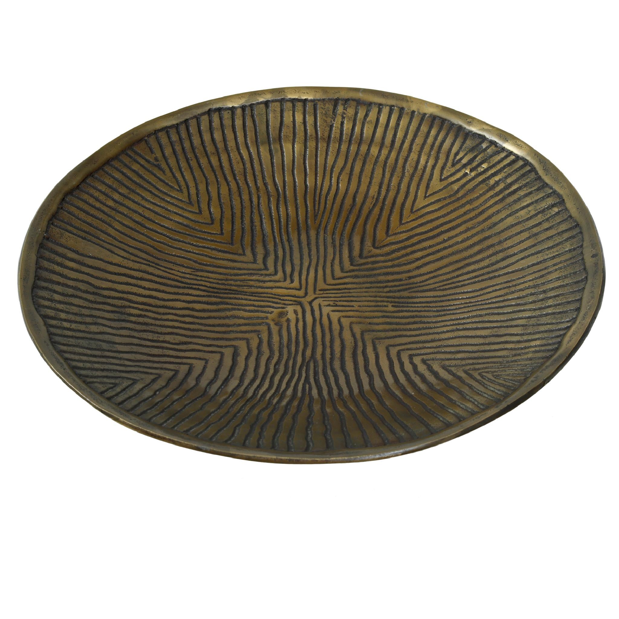 PTMD Tinny Ronde Schaal - H6 x Ø39 cm - Metaal - Goud