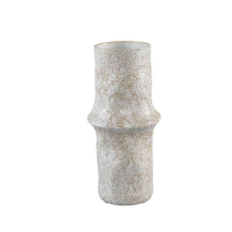 PTMD Bloempot Ivery - 14x14x30 cm - Keramiek - Wit