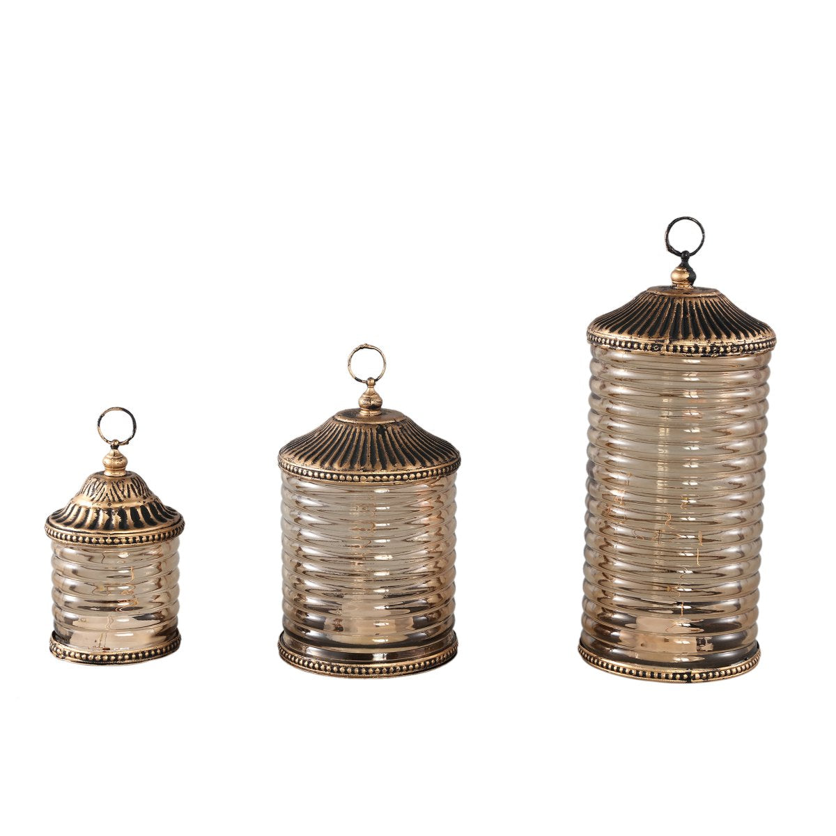 PTMD Tafellamp Decoritz - 10x10x23 cm - Glas - Oranje