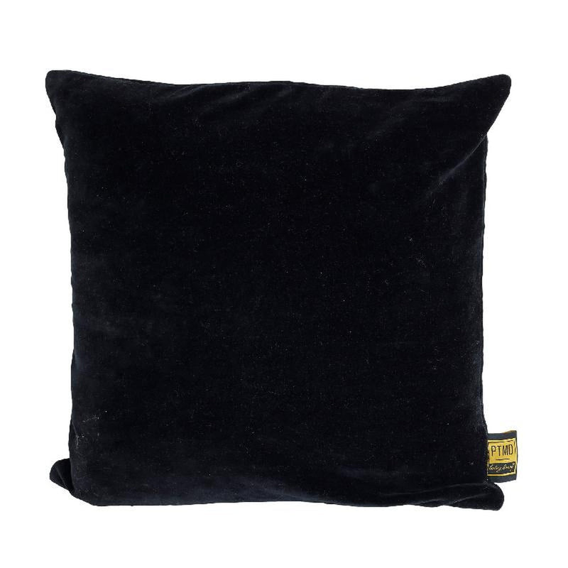 PTMD Sierkussen Floo - 45x10x45 cm - Katoen - Zwart