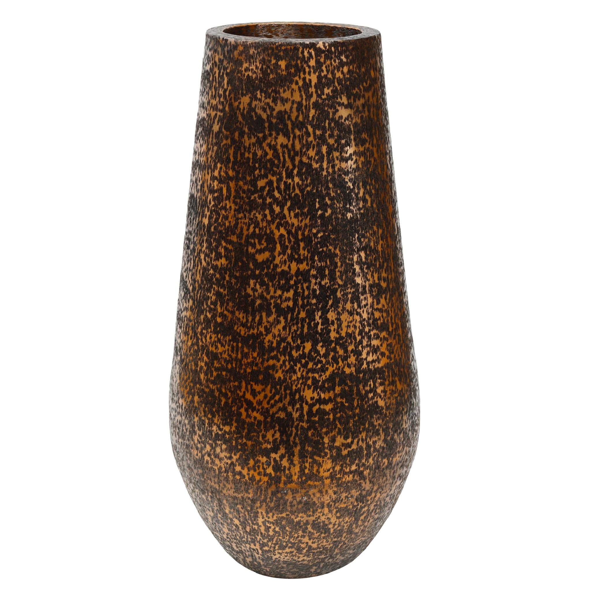 PTMD Xelby Bloempot - H86 x Ø43 cm - Aluminium - Koper