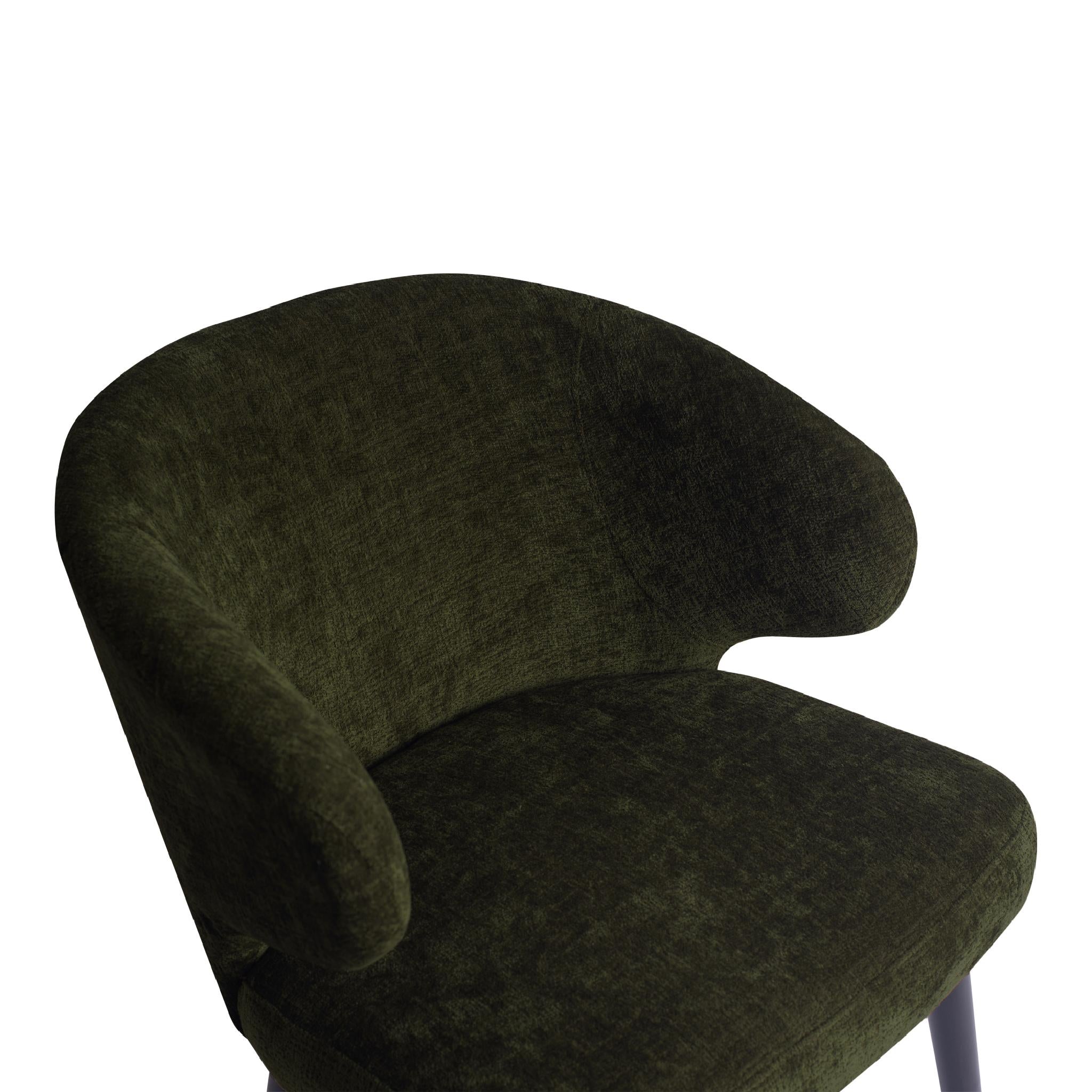 PTMD Eetkamerstoel Fiori - 57x56x80 cm - Hout - Groen