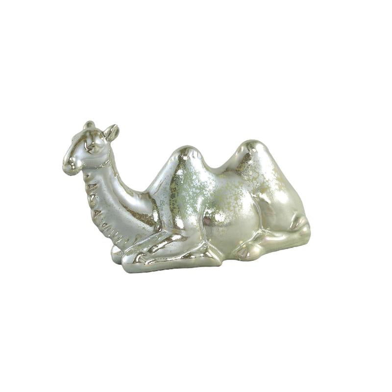 PTMD Decoratieve object Kameel Aidan - 26x11x16 cm - Keramiek - Goud