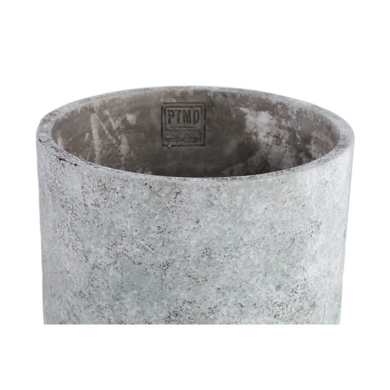 PTMD Bloempot Vik - 20x20x25 cm - Cement - Grijs