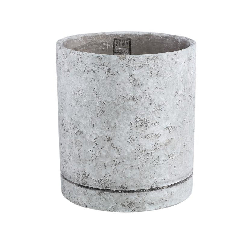 PTMD Bloempot Vik - 24x24x27 cm - Cement - Grijs