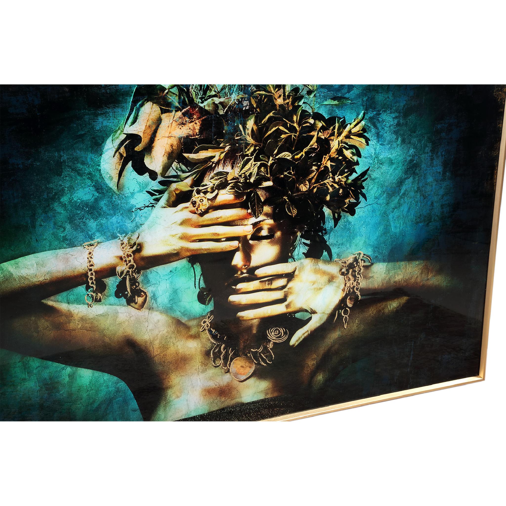 PTMD Melani 'Embarce Nature'' Kunst Wanddecoratie - 120x80 cm - Blauw