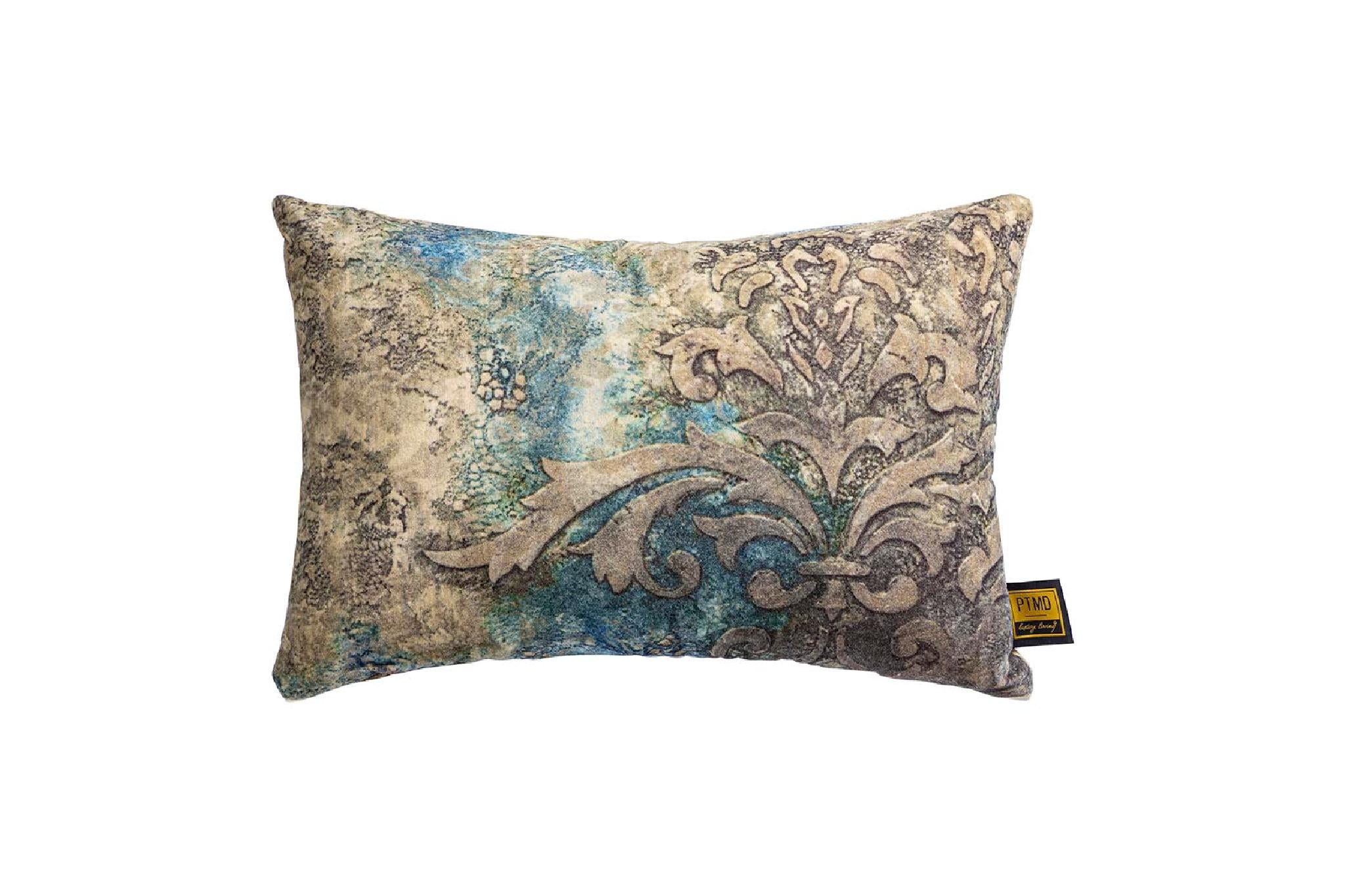 PTMD Triva Sierkussen - 40 x 10 x 60 cm - Fluweel - Blauw
