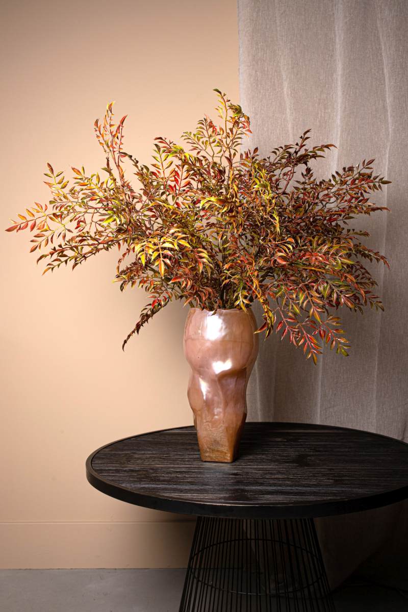 PTMD Kunstplant Bladeren - 58x44x84 cm - Kunststof - Goud