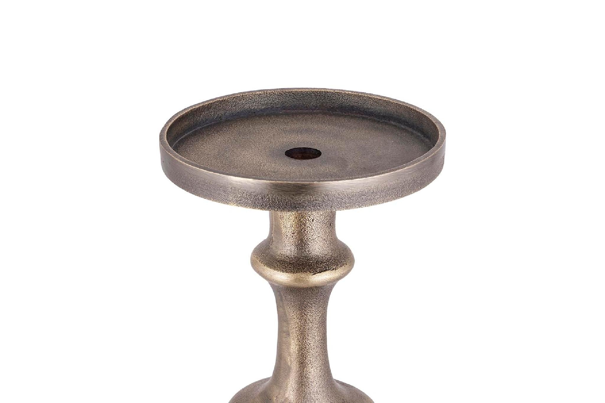 PTMD Yourney Kandelaar - 18 x 18 x 80 cm - Aluminium - Goud