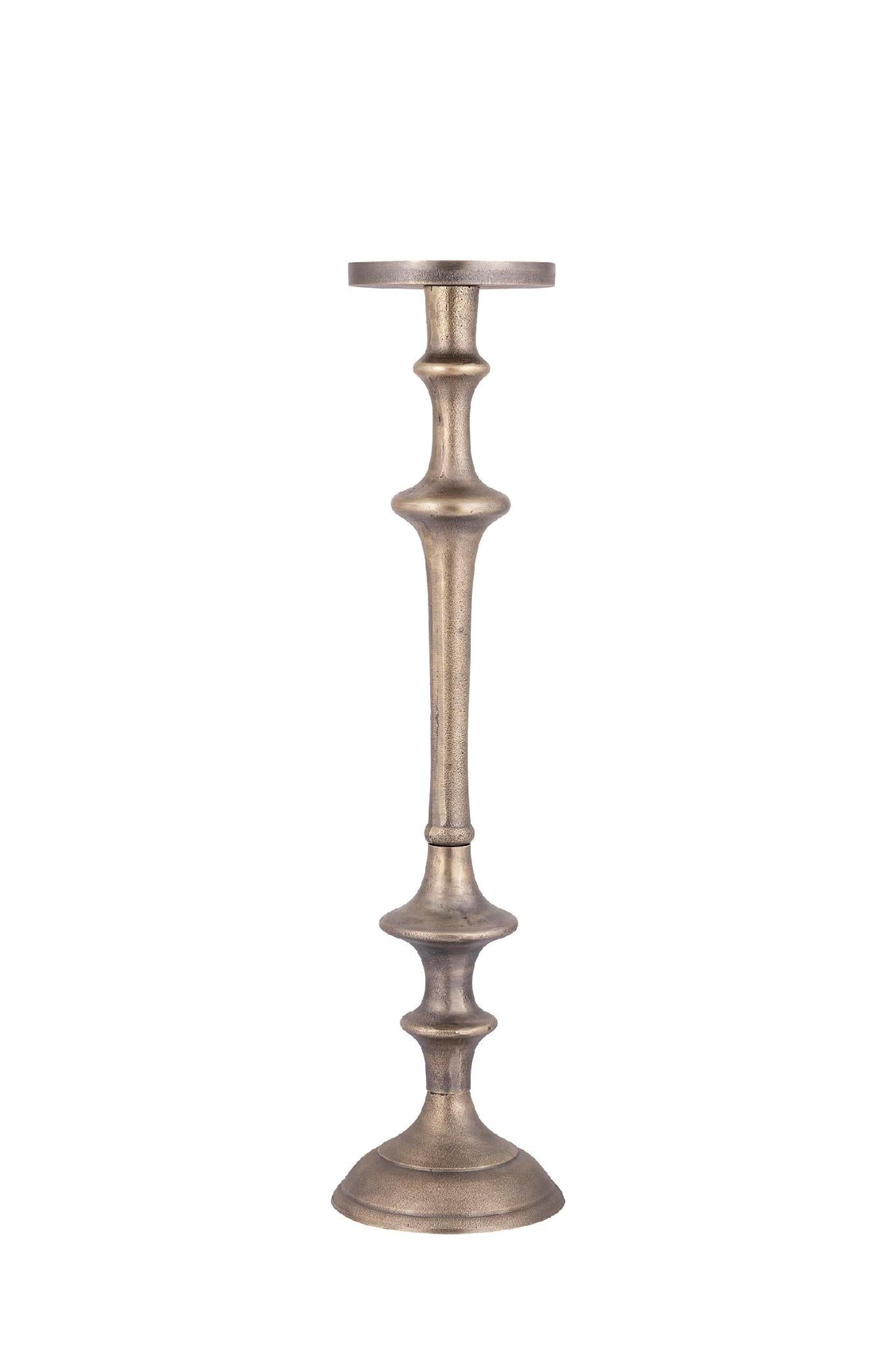 PTMD Yourney Kandelaar - 18 x 18 x 80 cm - Aluminium - Goud