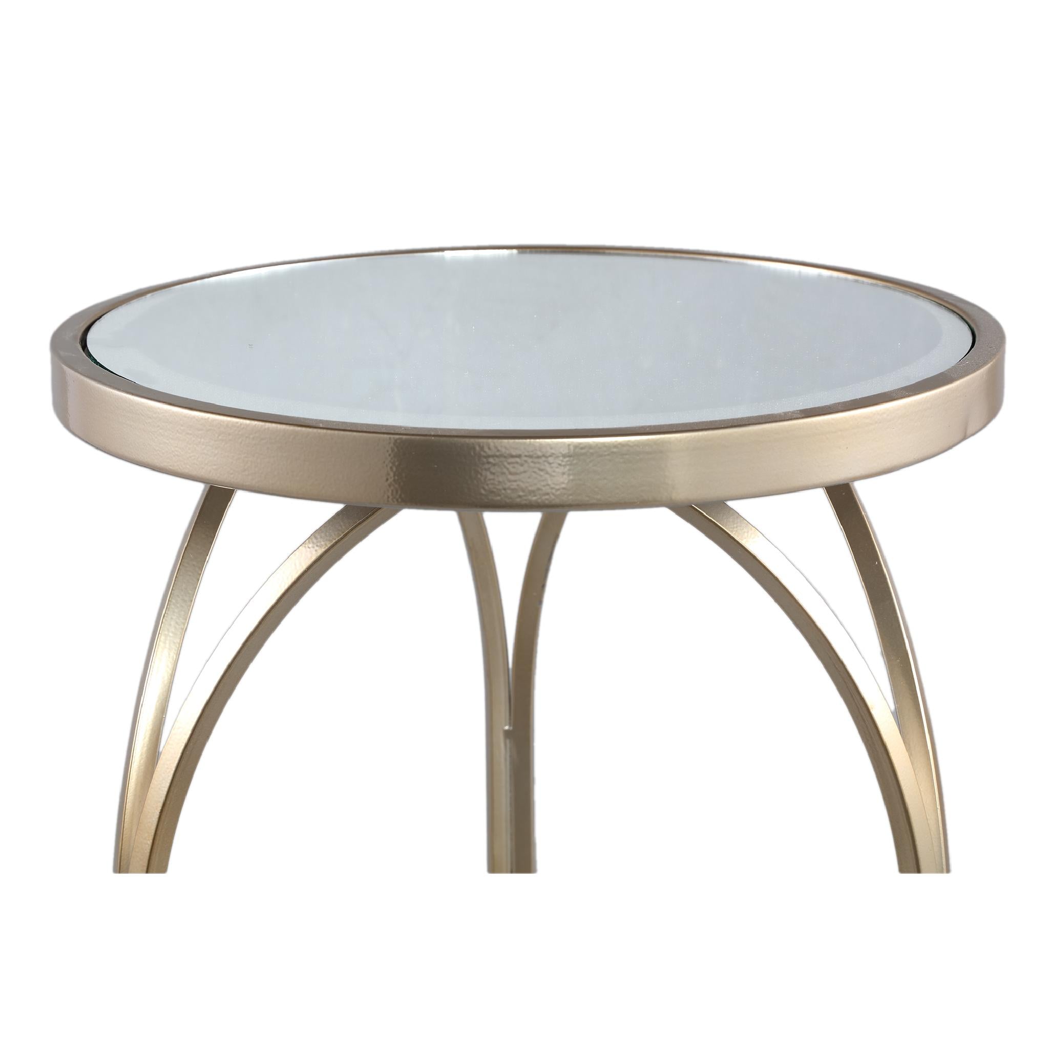PTMD Rikka Bijzettafel - 35 x 35 x 66 cm - Ijzer - Goud