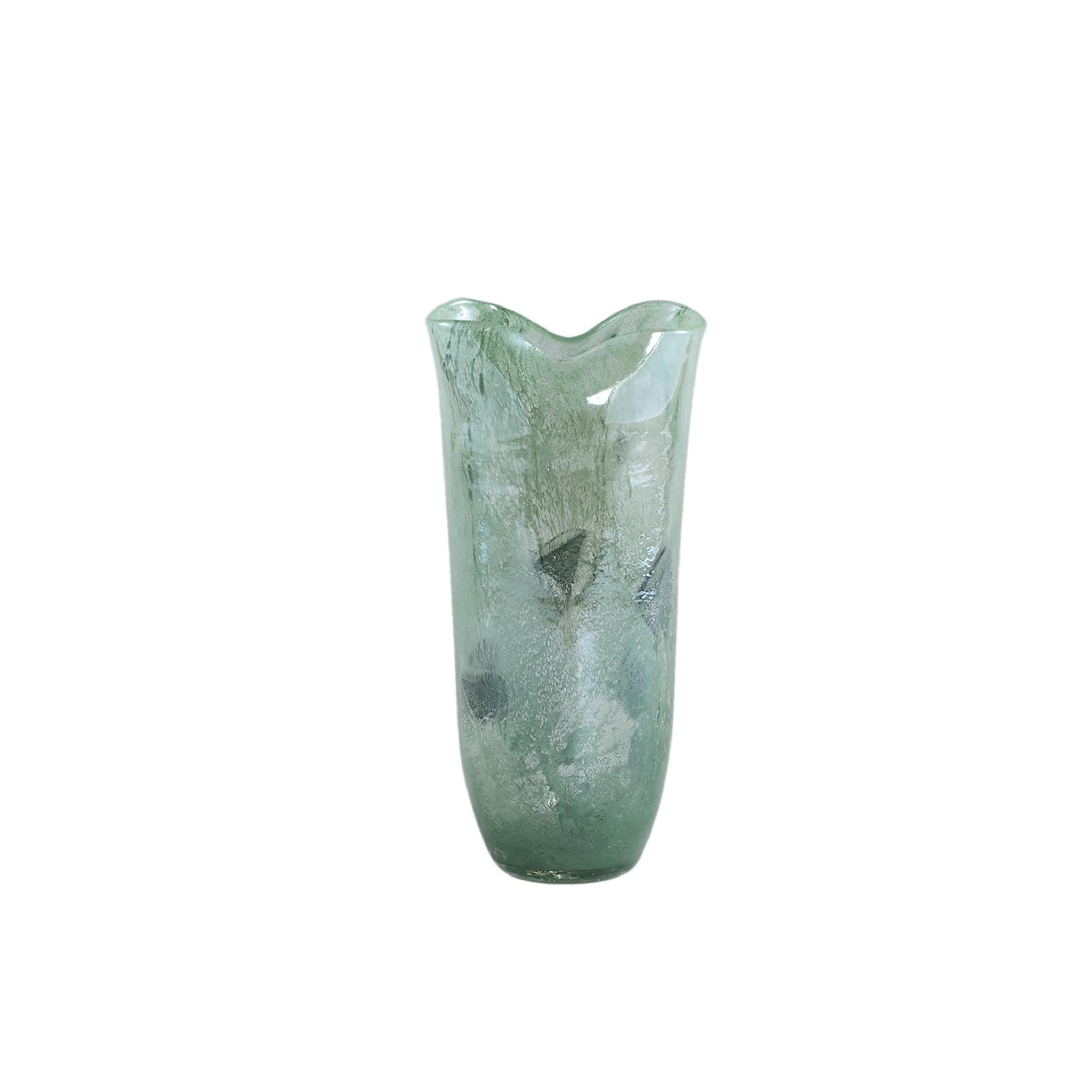 PTMD Six Vaas - 12 x 10 x 25 cm - Glas - Groen