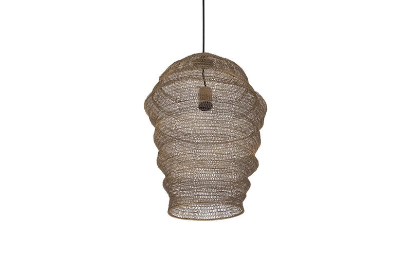 PTMD Hanglamp Miko - 33x33x50 cm - Ijzer - Messing