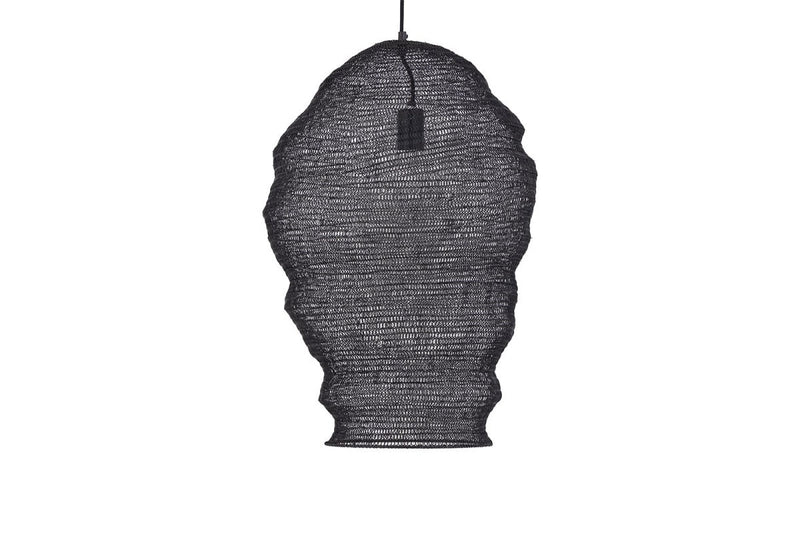 PTMD Hanglamp Miko - 42x42x60 cm - Ijzer - Zwart