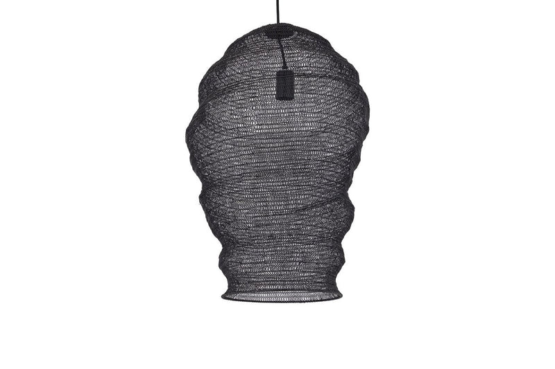 PTMD Hanglamp Miko - 42x42x60 cm - Ijzer - Zwart