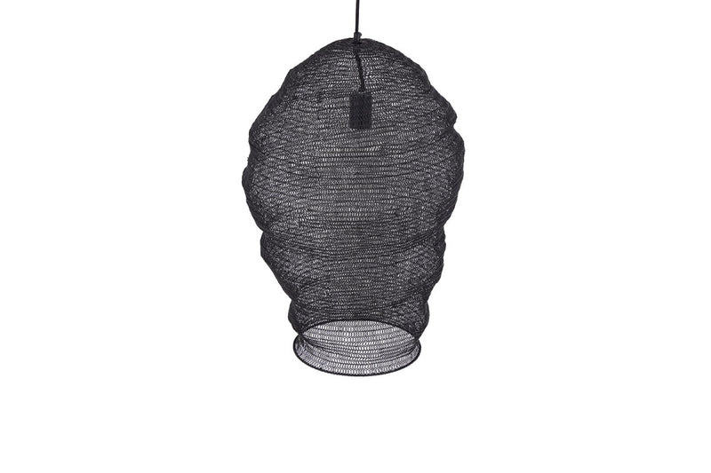 PTMD Hanglamp Miko - 42x42x60 cm - Ijzer - Zwart