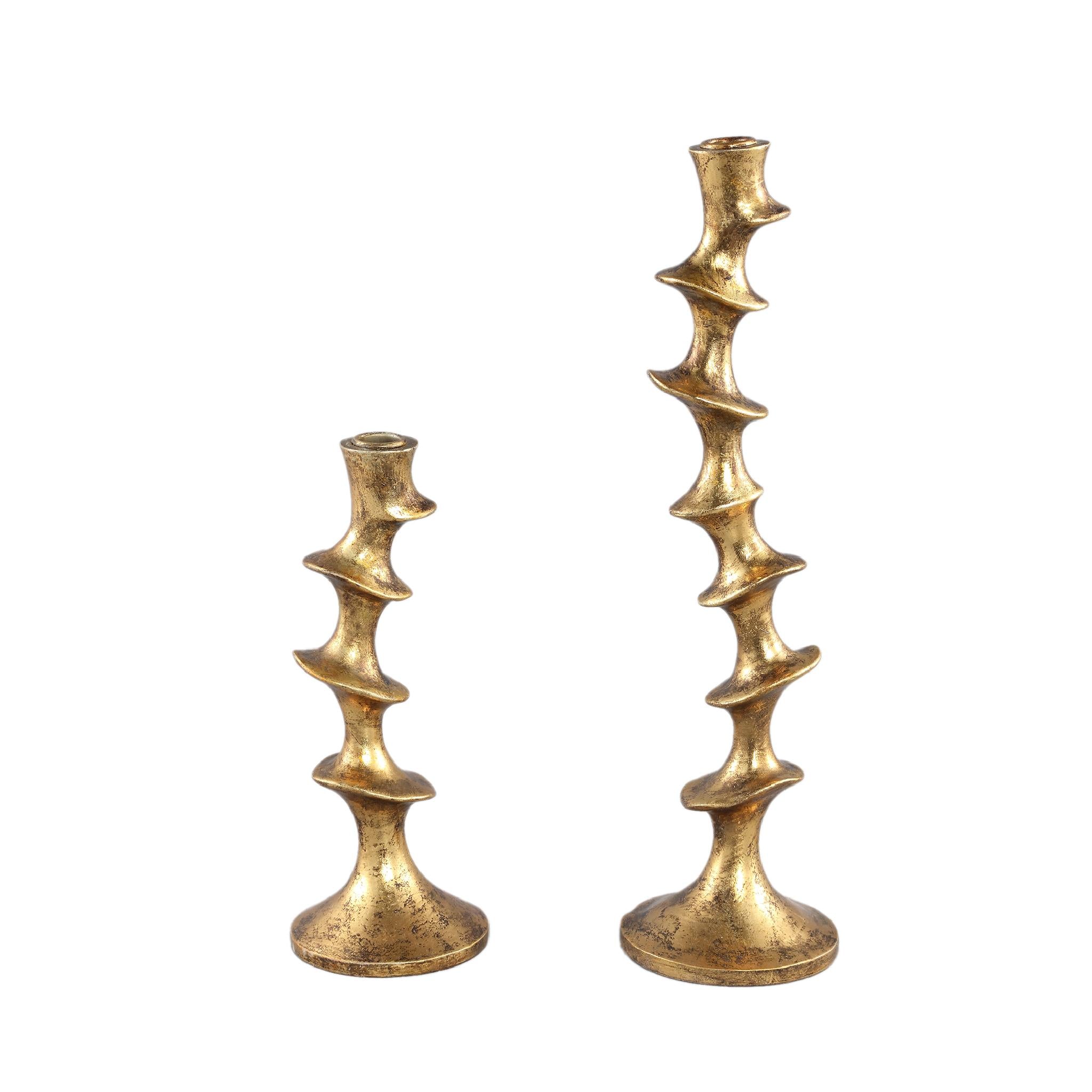 PTMD Movy Kandelaar - 11 x 11 x 45 cm - Polyresin - Goud