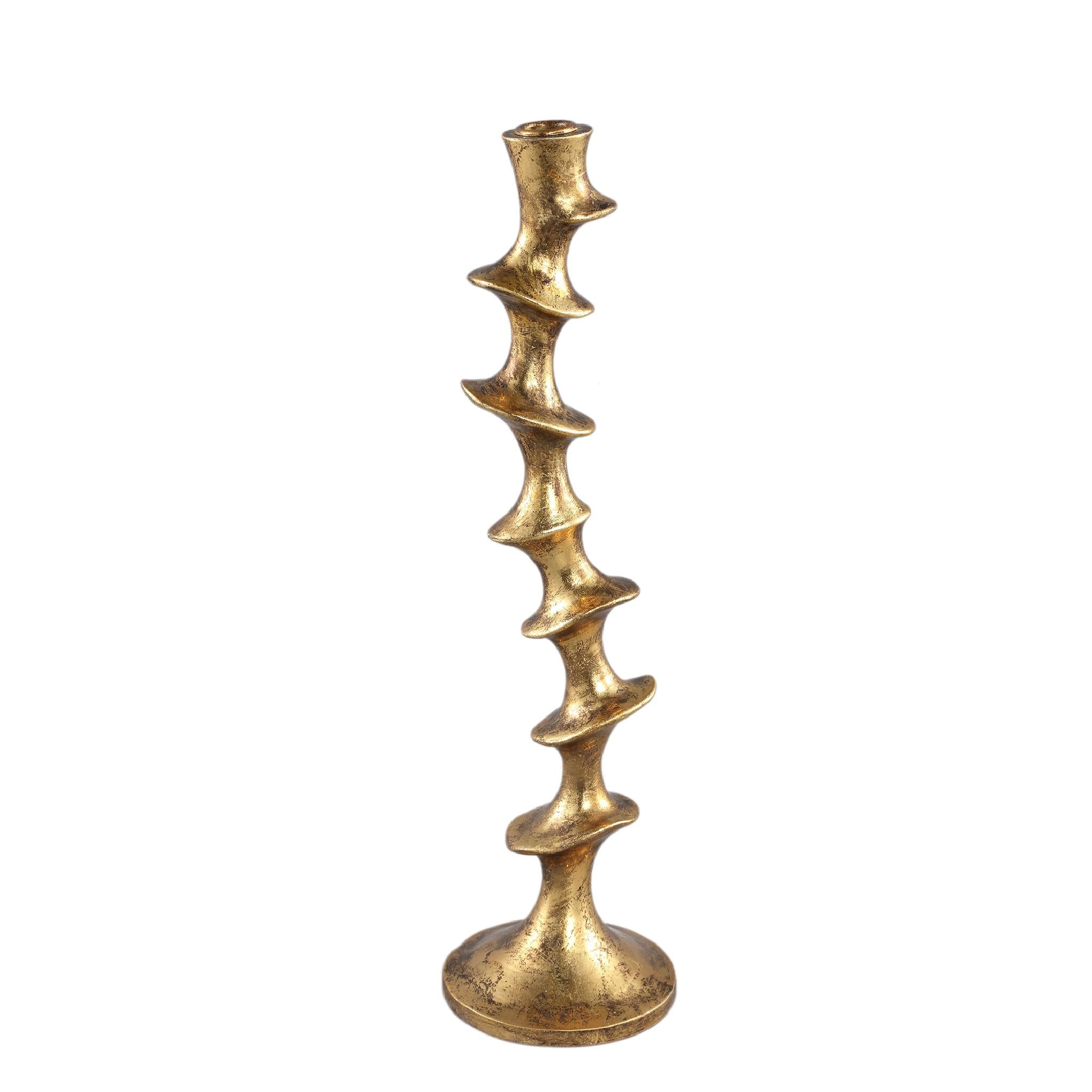 PTMD Movy Kandelaar - 11 x 11 x 45 cm - Polyresin - Goud